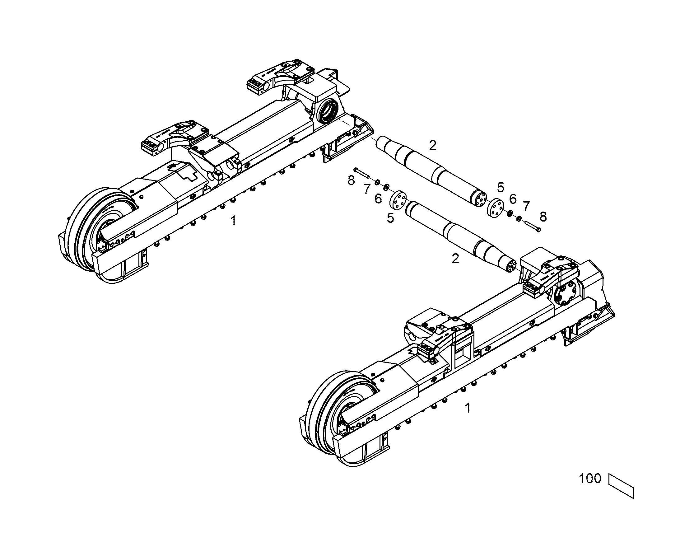 ТЕЛЕЖКИ ГУСЕНИЧНЫЕ В СБОРЕ 93505955 LIEBHERR
