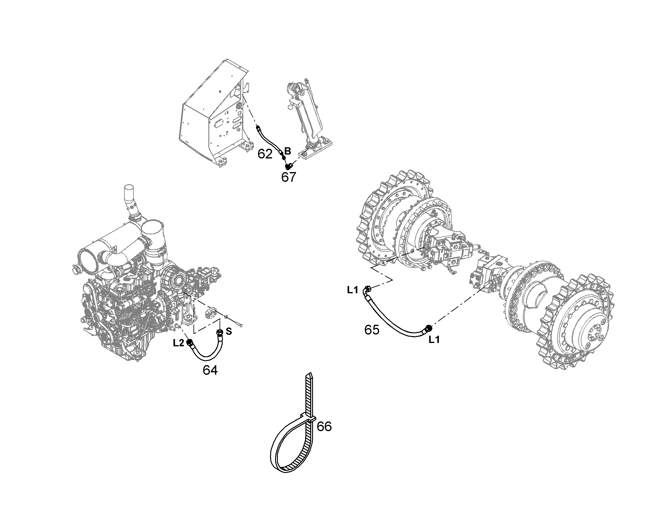 ШЛАНГ 20X550 11631749 LIEBHERR
