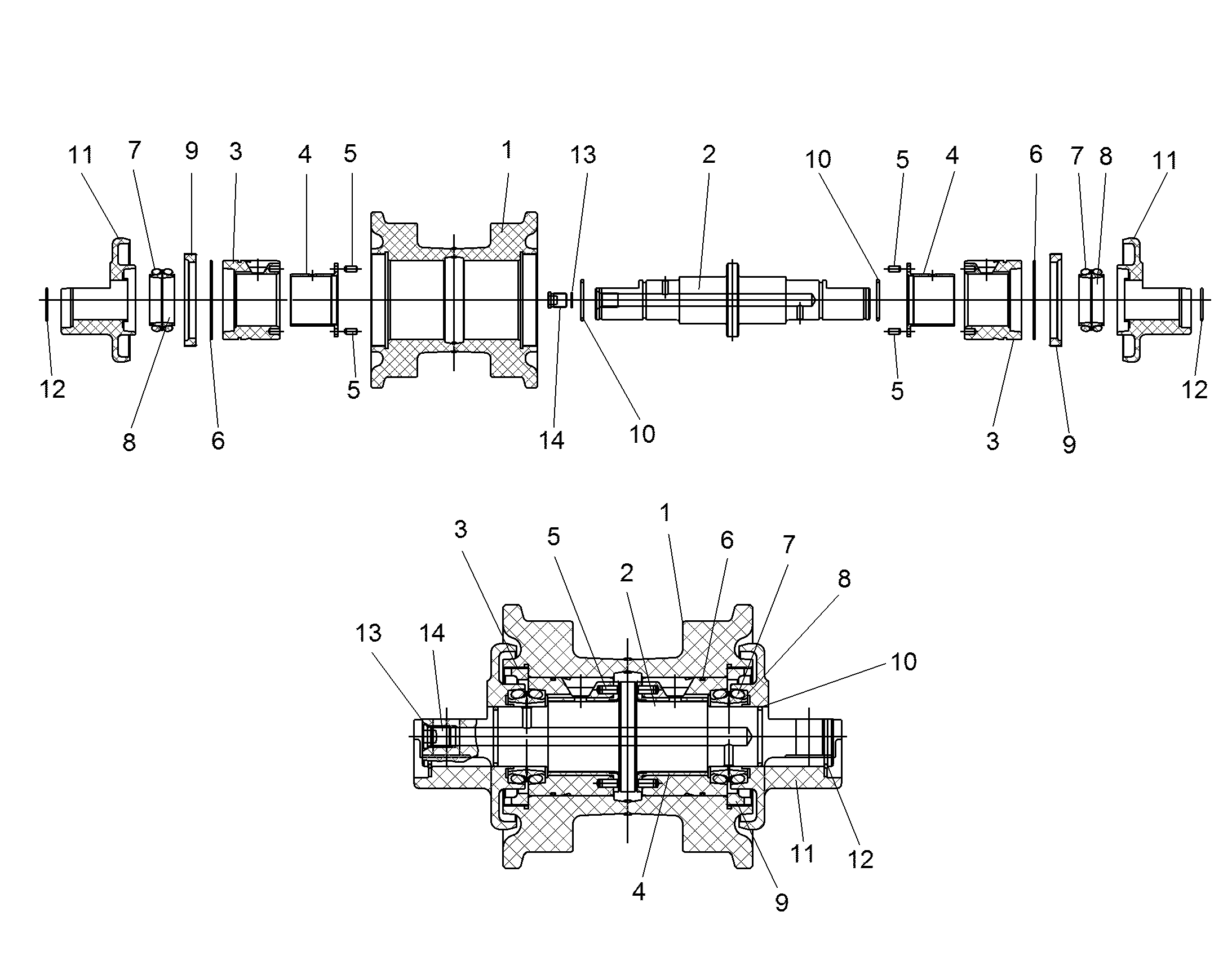 ОПОРНЫЙ КАТОК - КОРПУС 12209623 LIEBHERR