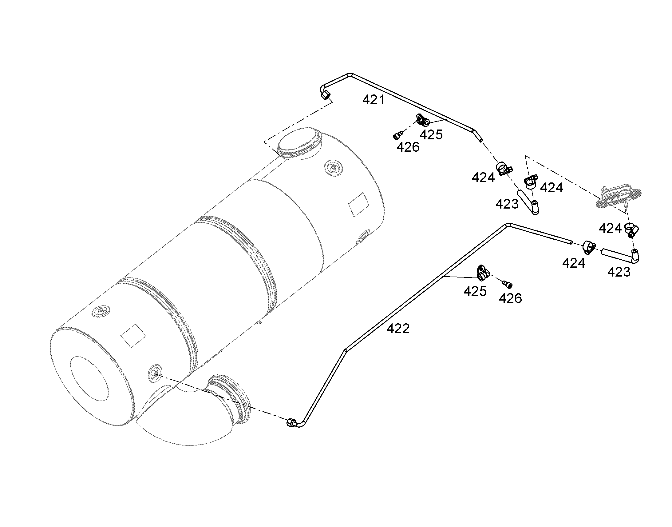 ЛИНИЯ ИЗМЕРЕНИЯ ДАВЛЕНИЯ 8X1 11433430 LIEBHERR
