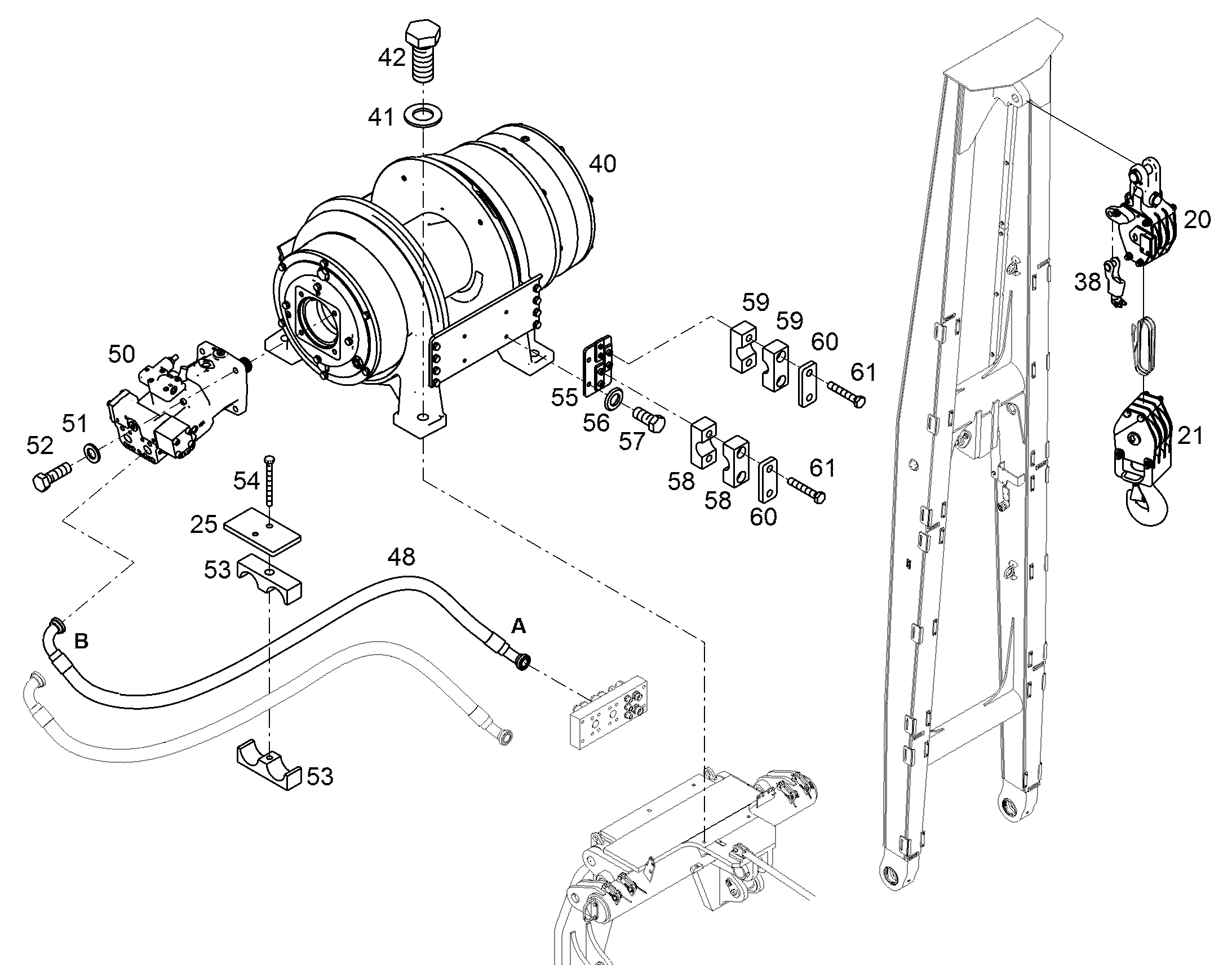 МОТОР ГИДРАВЛИЧЕСКИЙ A6VM 107cm³/U 12226777 LIEBHERR