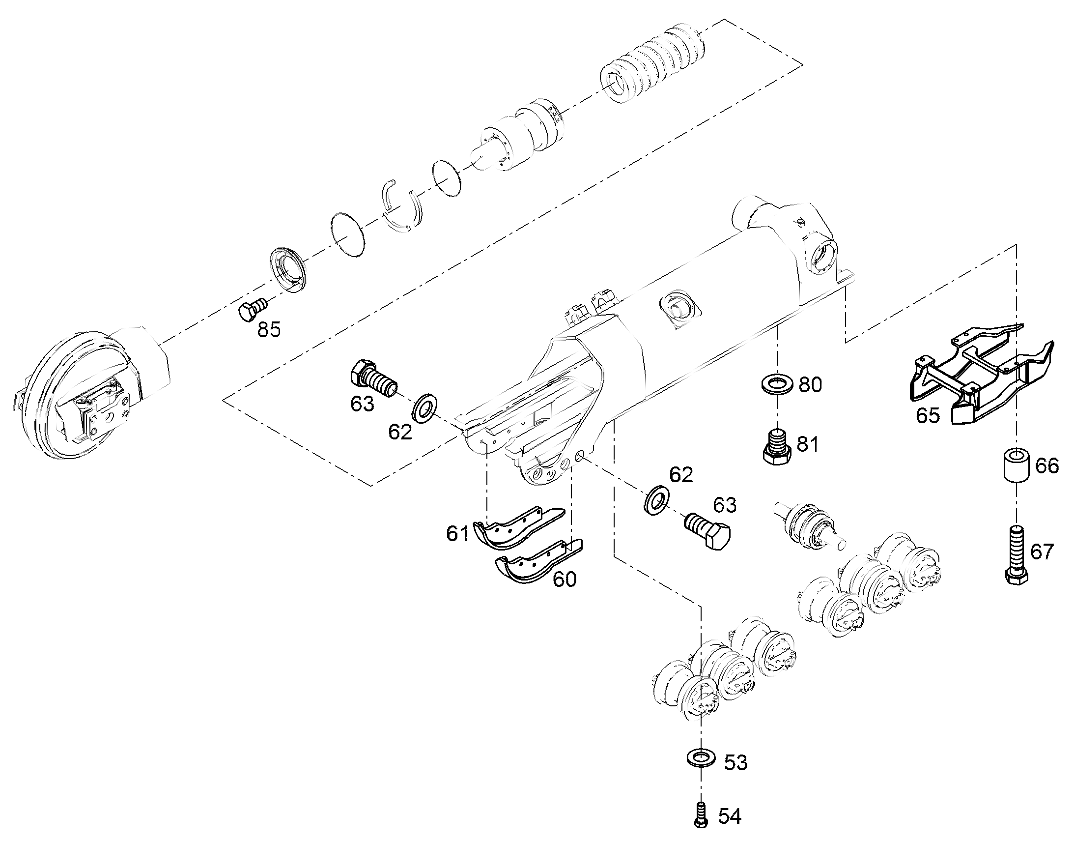 TRACK GUIDE FRONT RIGHT 10316964 LIEBHERR