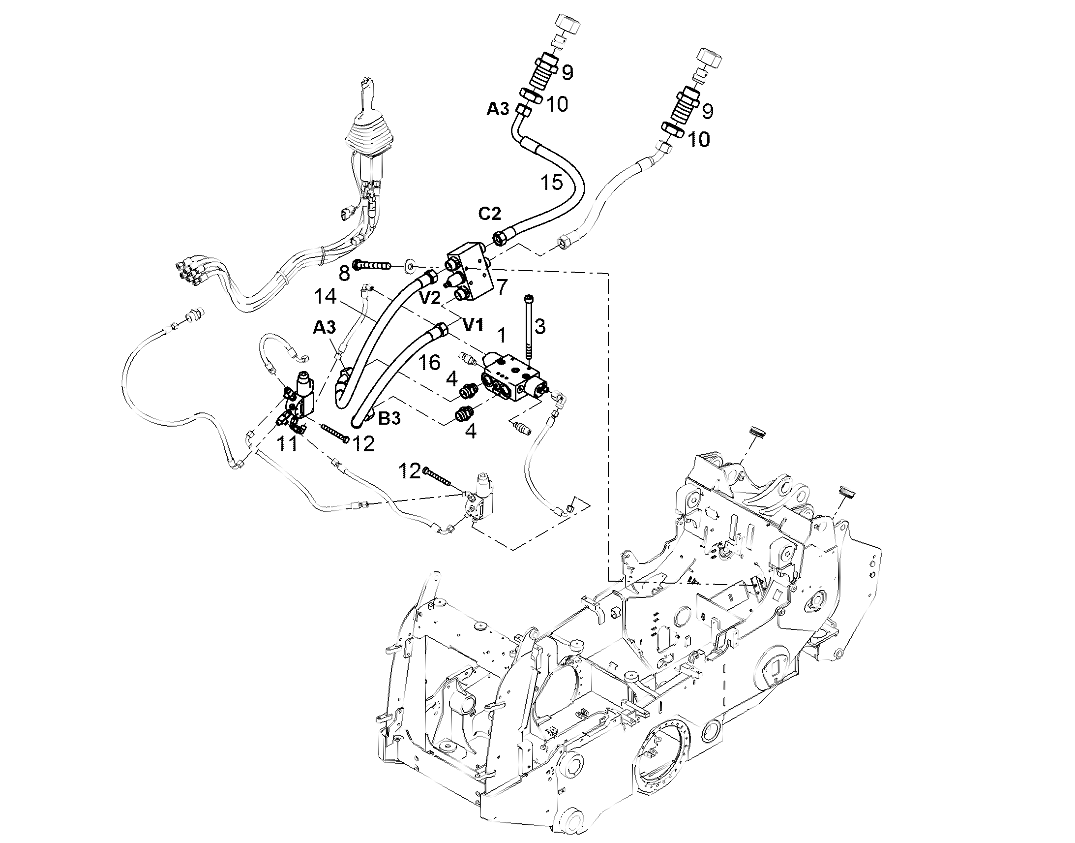 ПЕРЕКЛЮЧАЮЩИЙ КЛАПАН В СБОРЕ 12410236 LIEBHERR