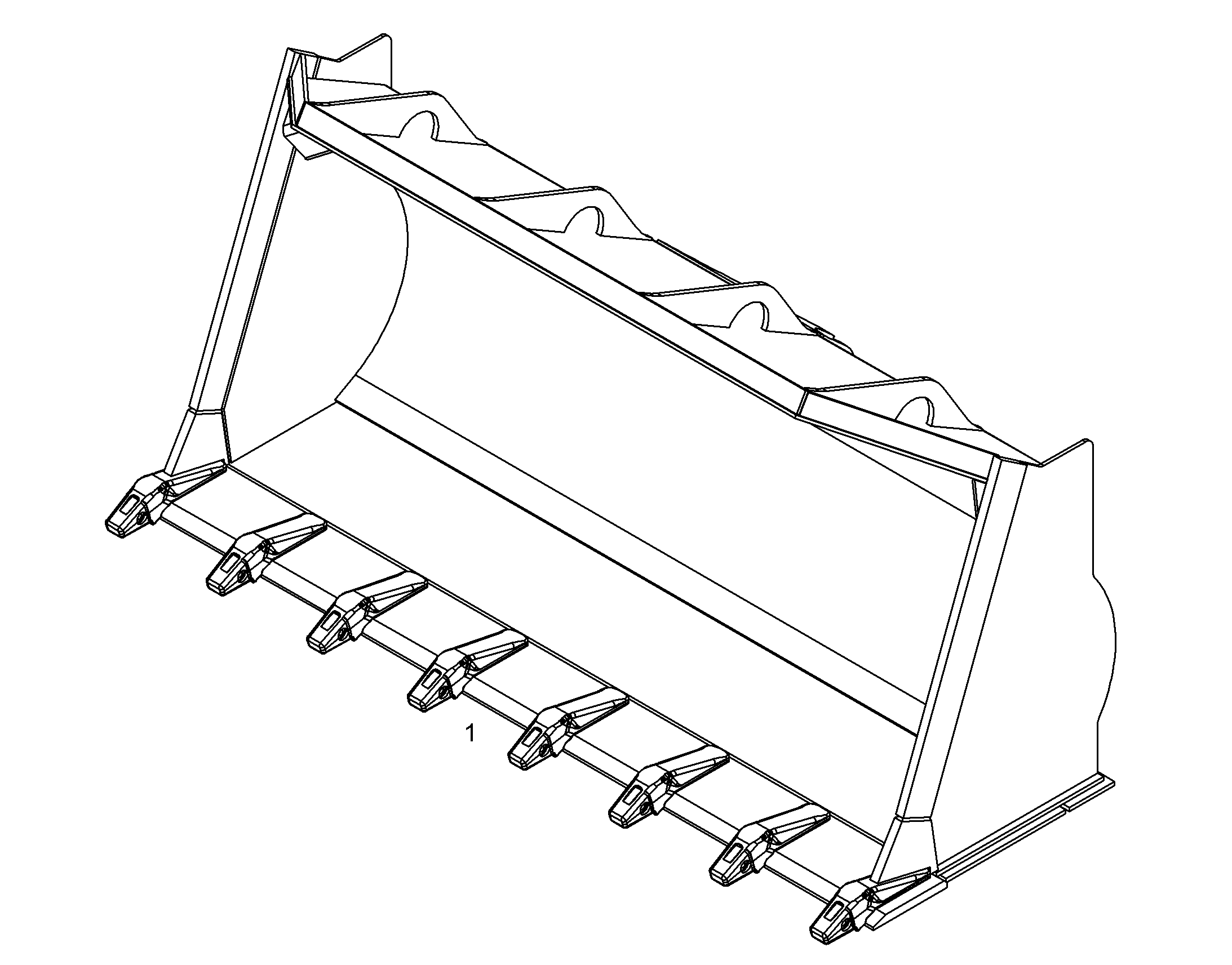КОВШ ГРУЗОВОЙ 2450mm 1,7m³ 10315852 LIEBHERR