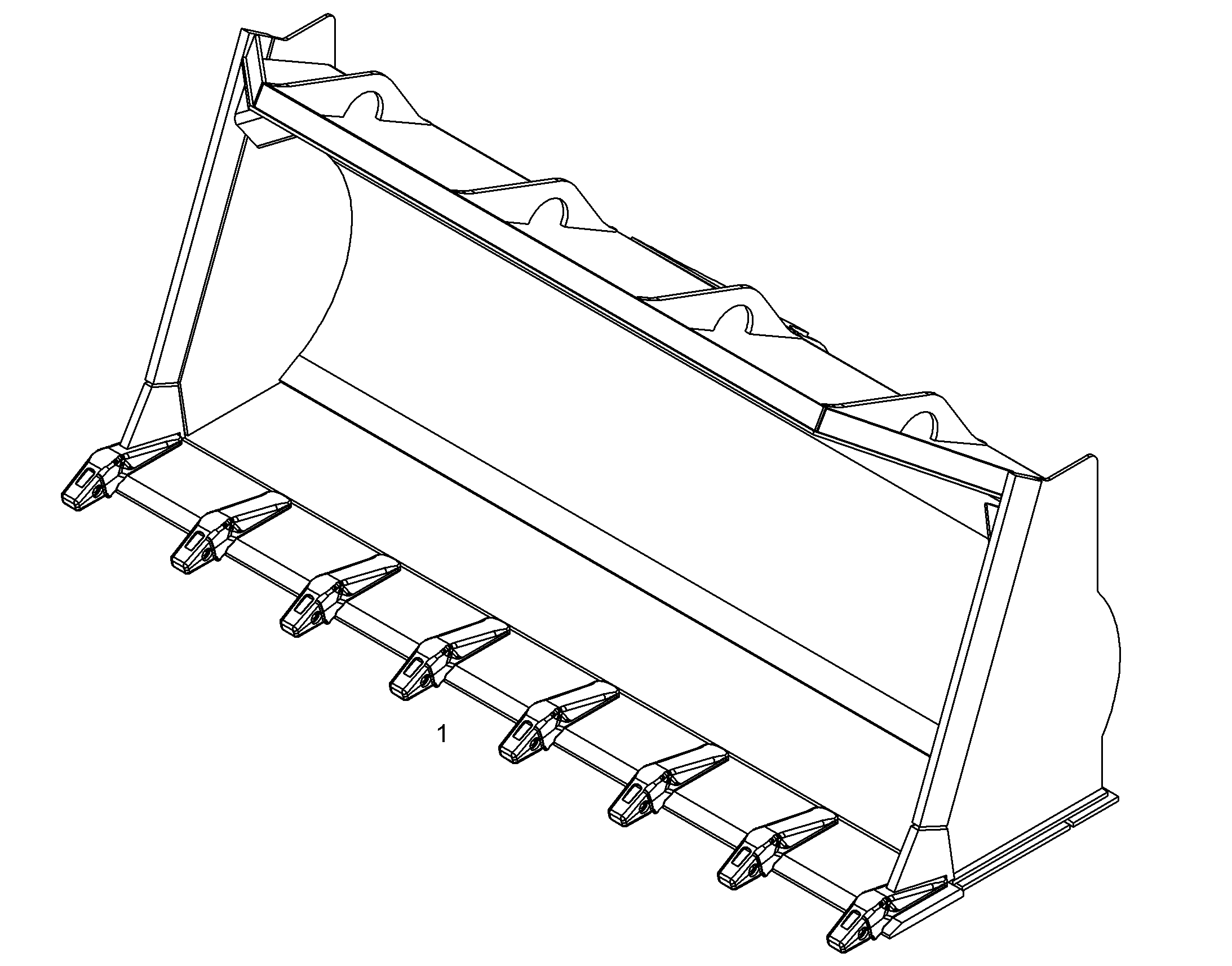КОВШ ГРУЗОВОЙ 2650mm 1,7m³ 93502131 LIEBHERR