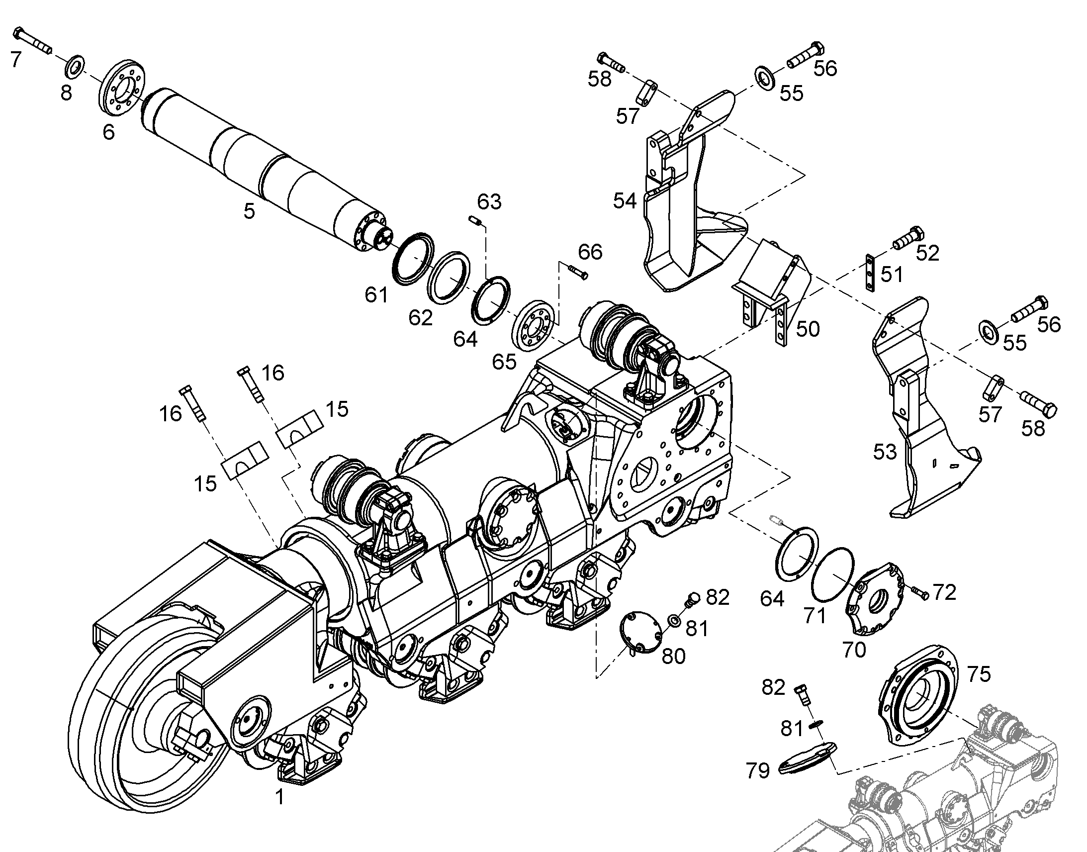 AXLE COVER RIGHT 93511924 LIEBHERR