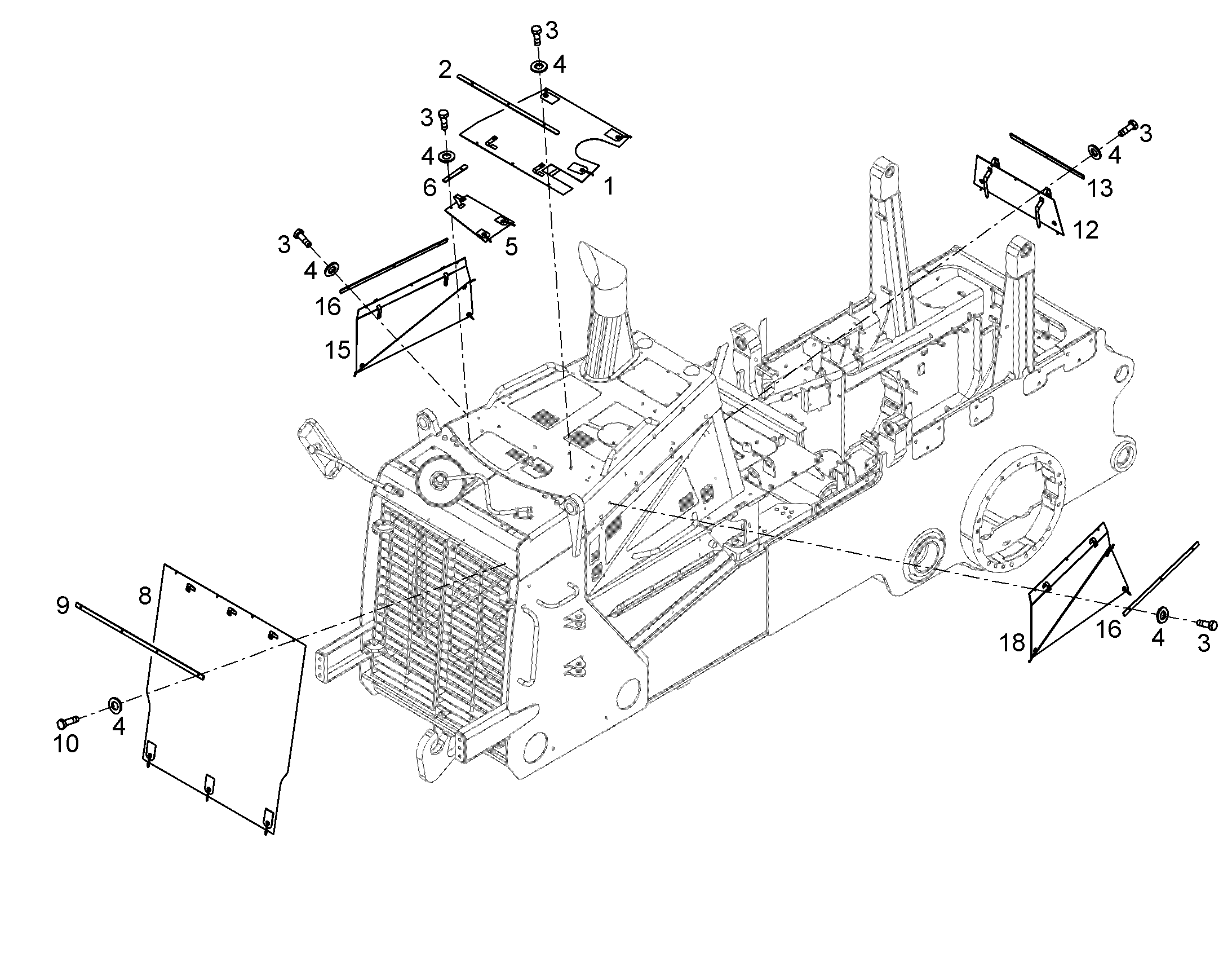 НАВЕС РАДИАТОРА, КАПОТ 11417082 LIEBHERR