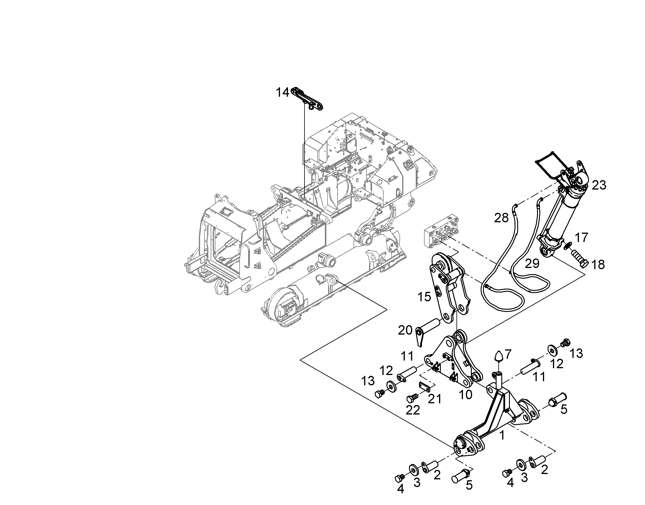 БОЛТ 100X390X340 11440231 LIEBHERR