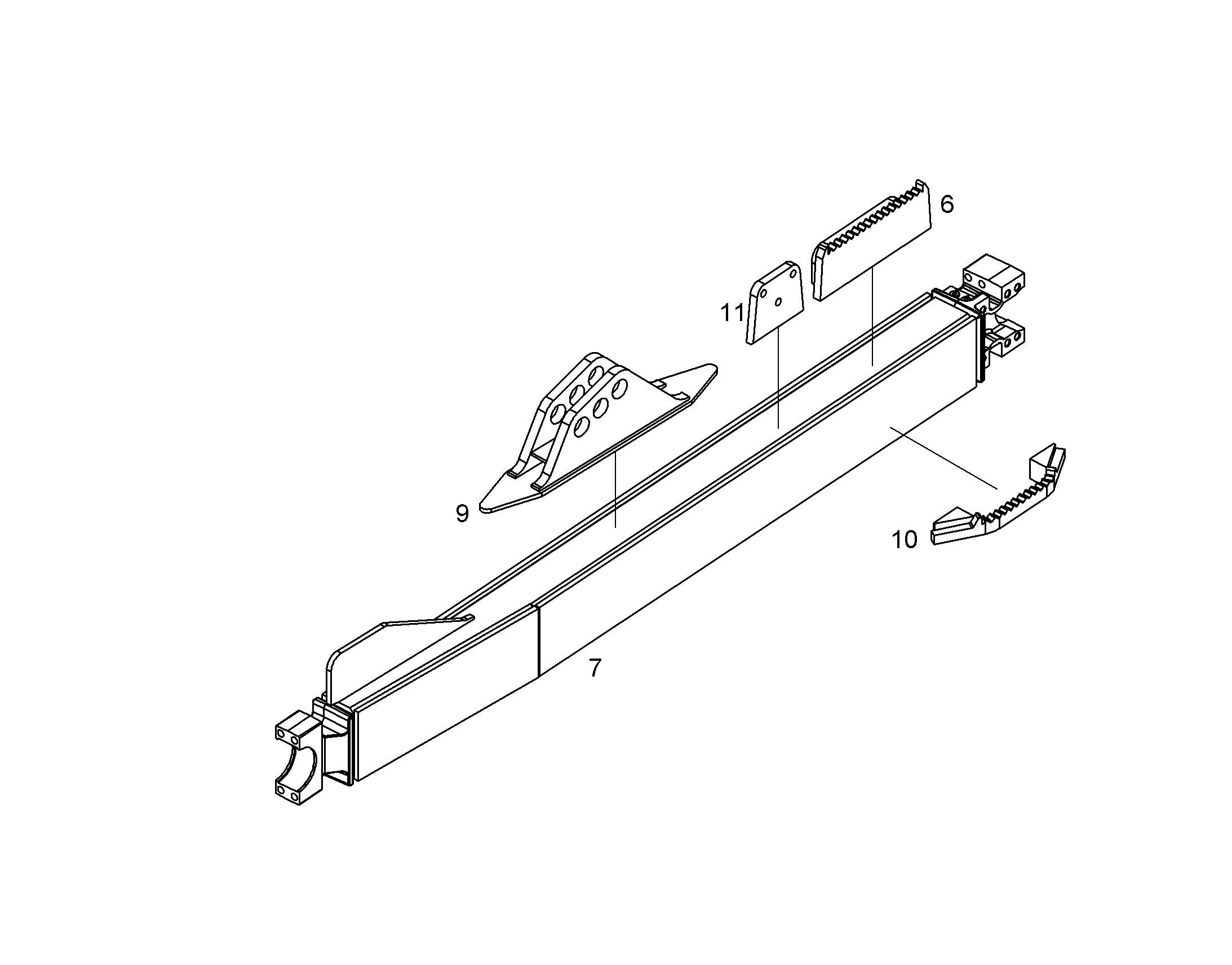 ПЛАСТИНА 30X255X220 12490062 LIEBHERR