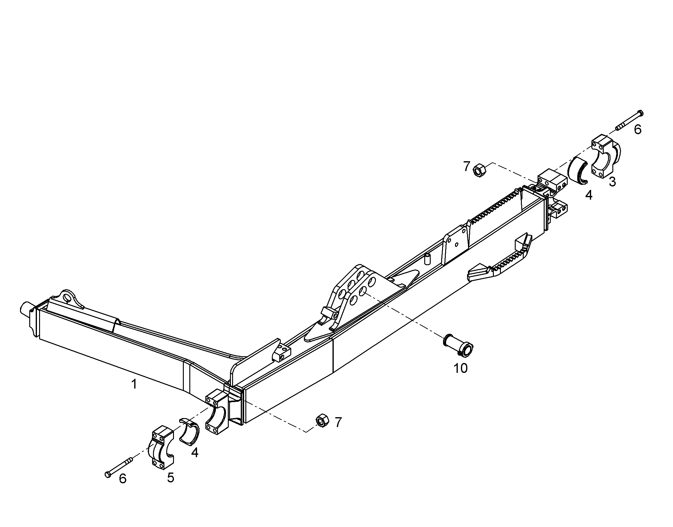 РАМА ТОЛКАЮЩАЯ ЛЕВАЯ 12549193 LIEBHERR