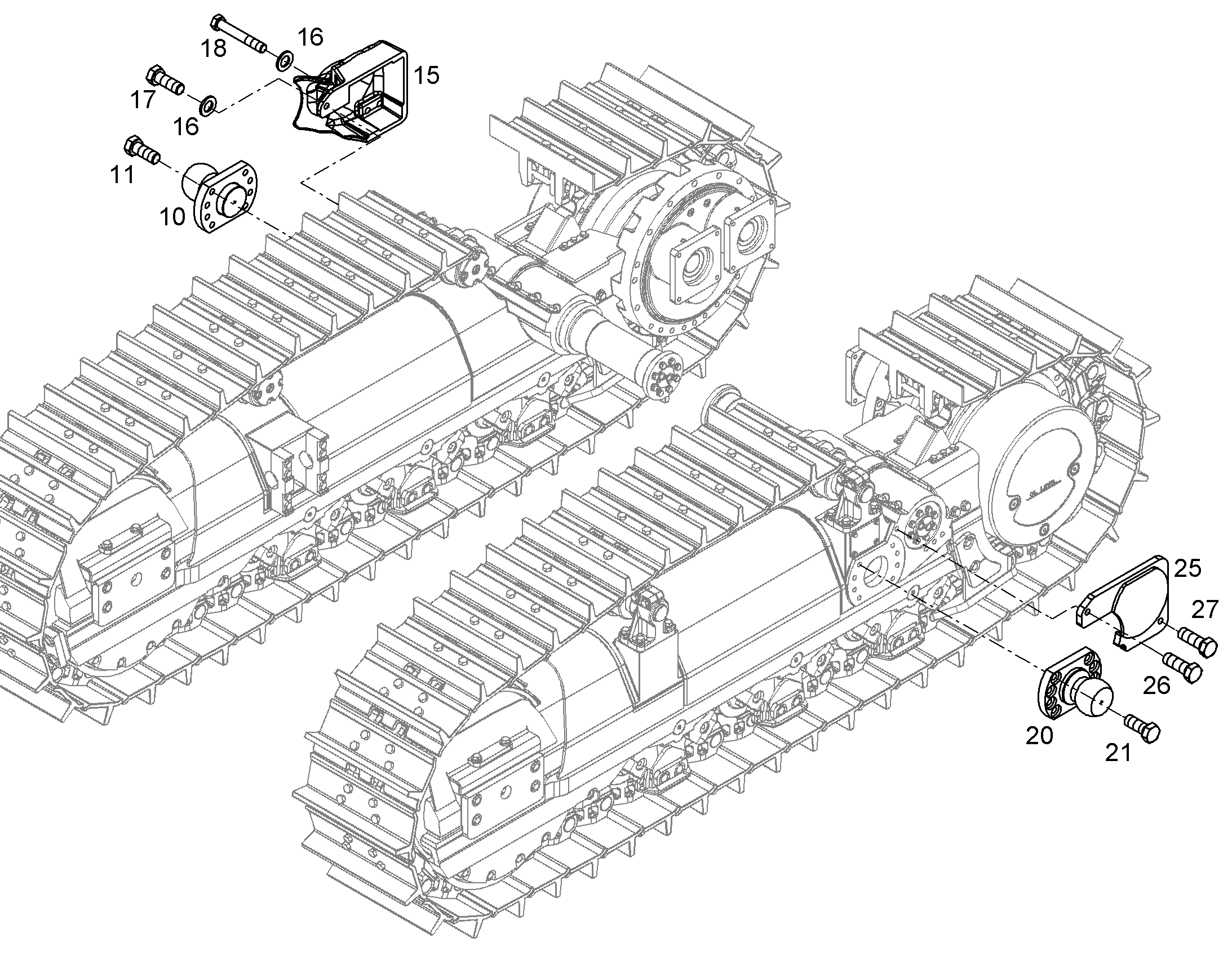 КРЫШКА РАМЫ ПРАВОГО ОПОР.КАТКА 93512794 LIEBHERR