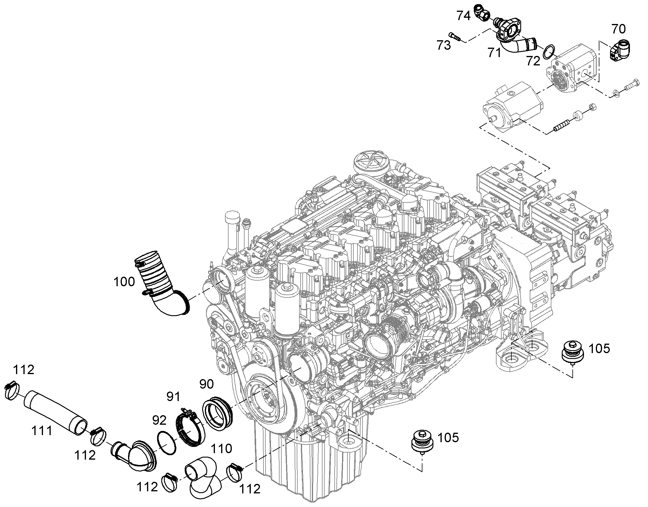 ТРУБОПРОВОДЫ ВОЗДУХОНАДДУВА 12496006 LIEBHERR