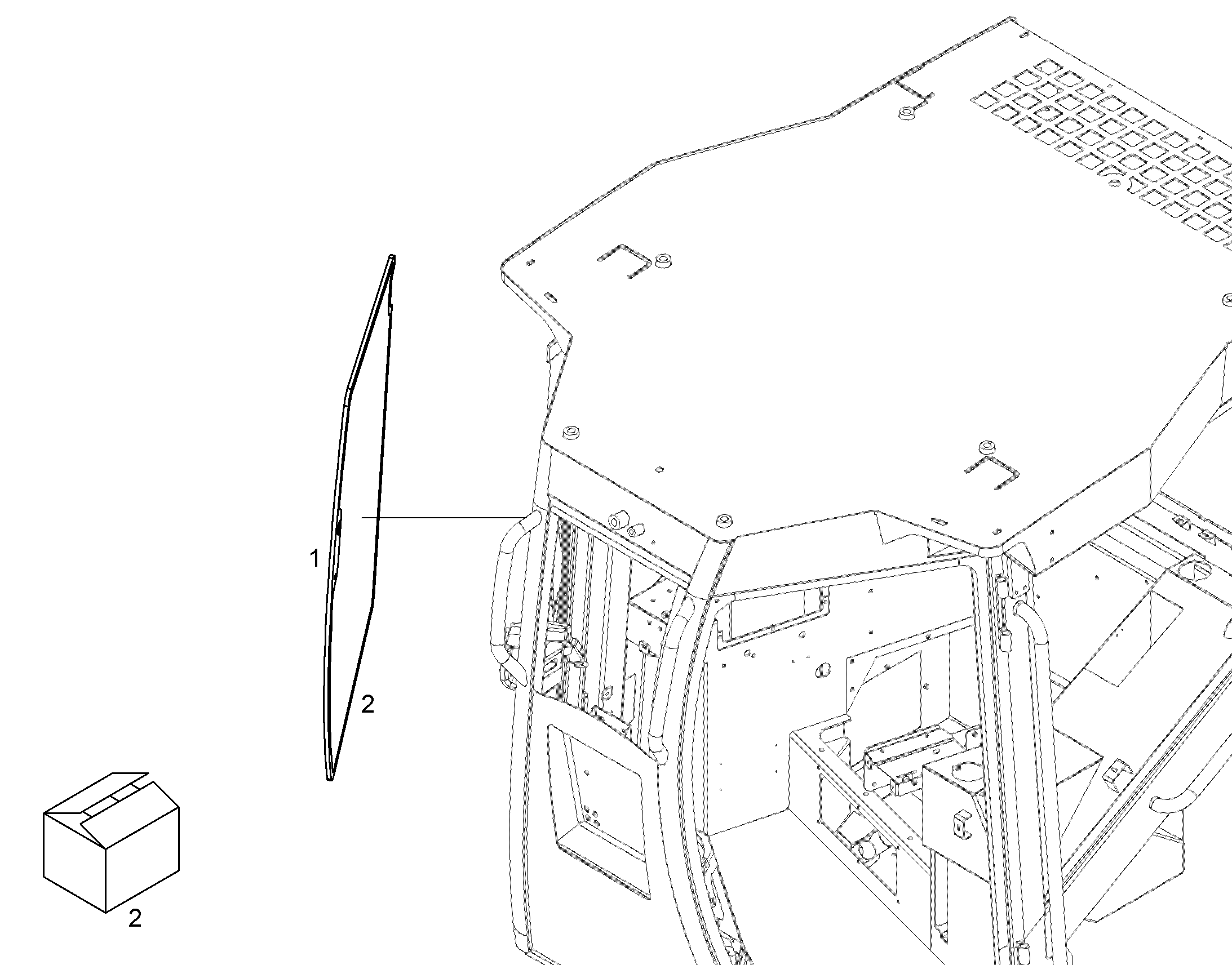 СТЕКЛО ДВЕРЬ СПРАВА 12547015 LIEBHERR