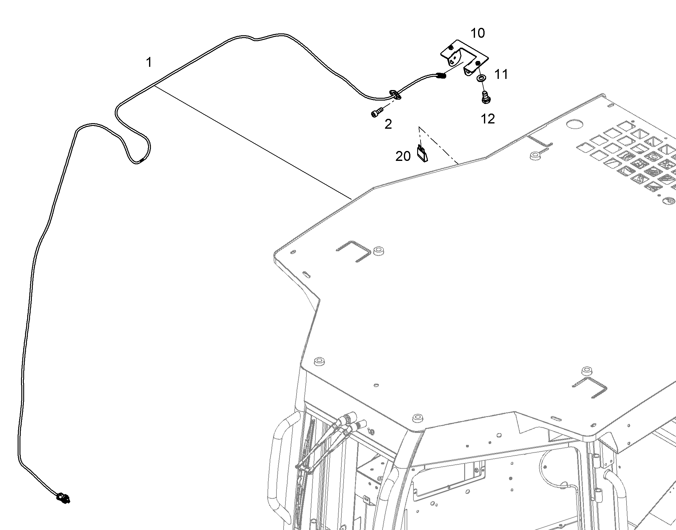 КАБЕЛЬ КАМЕРЫ С ЭЛЕКТРОПИТ. W-KAMERA 12848878 LIEBHERR