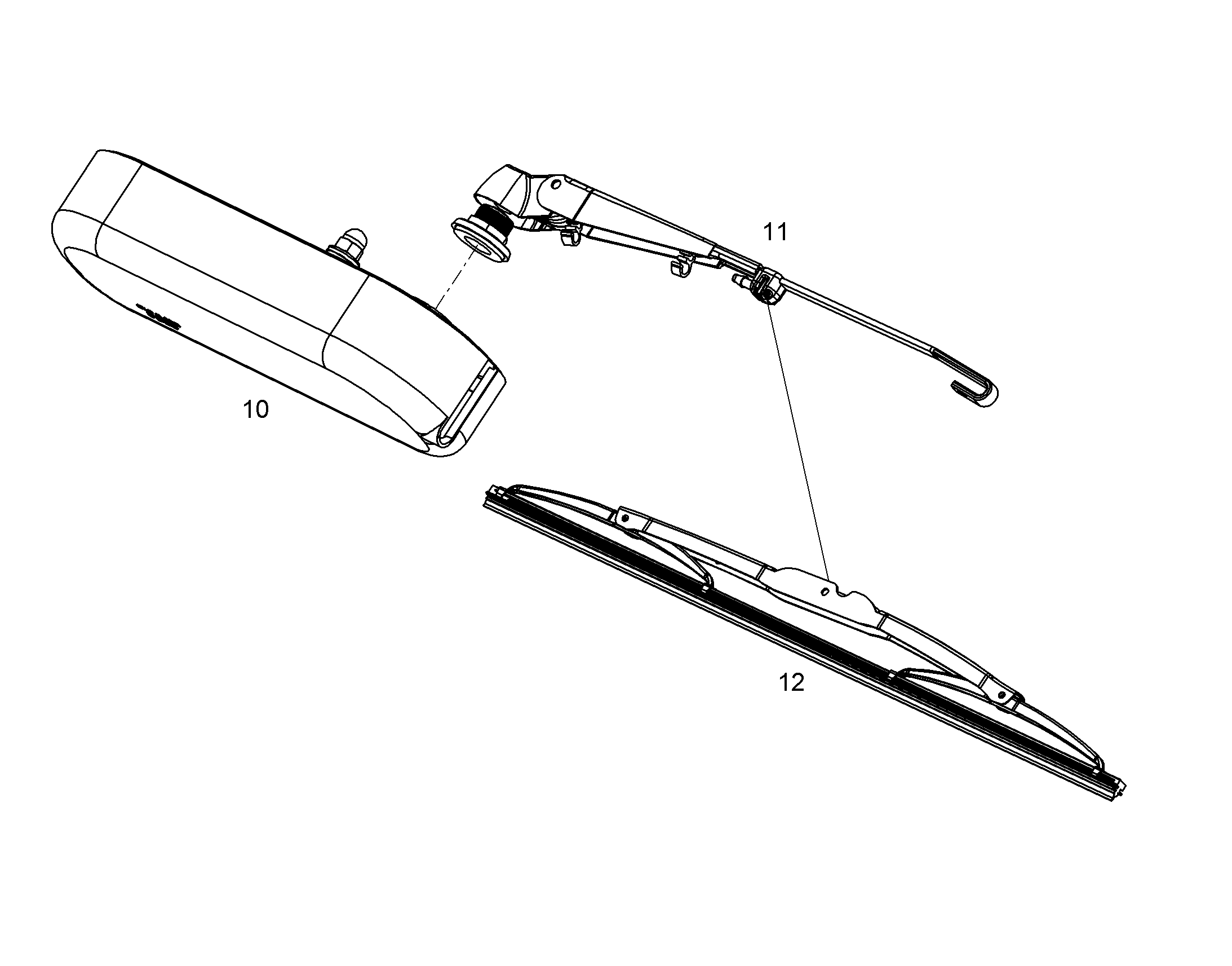 РЫЧАГ ДВОРНИКА L=330mm 12231801 LIEBHERR