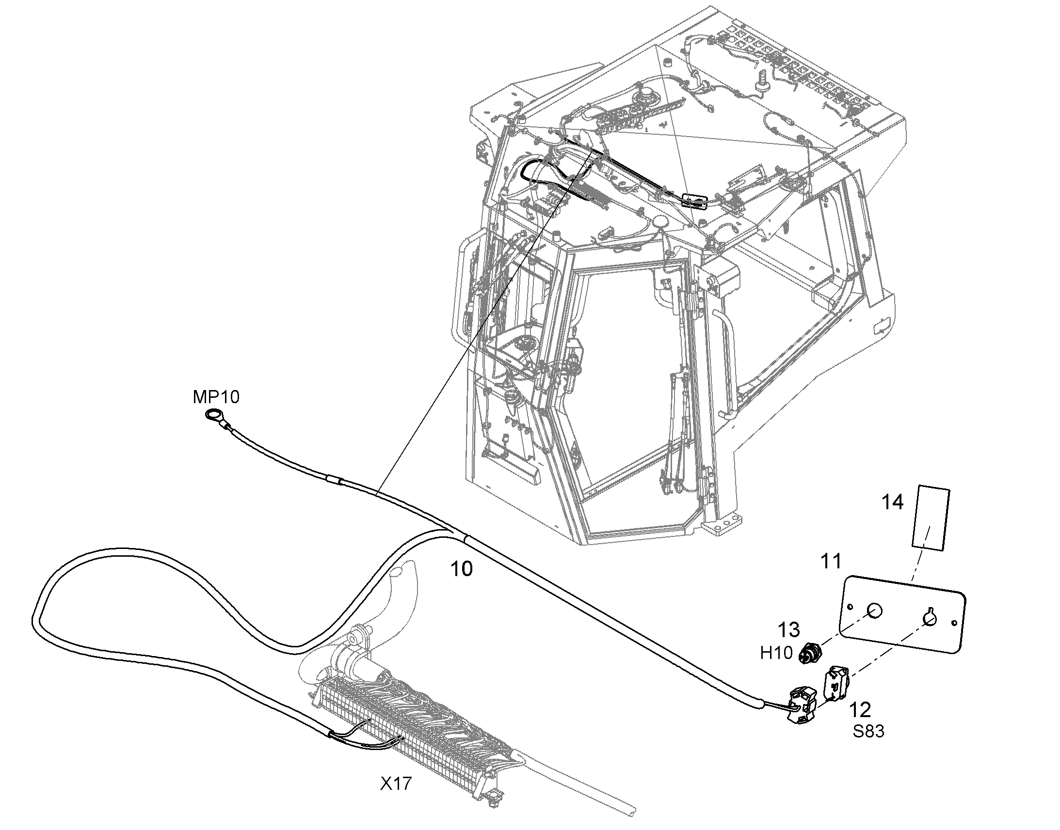 НАКЛЕЙКА 30mmX60mm 12829977 LIEBHERR