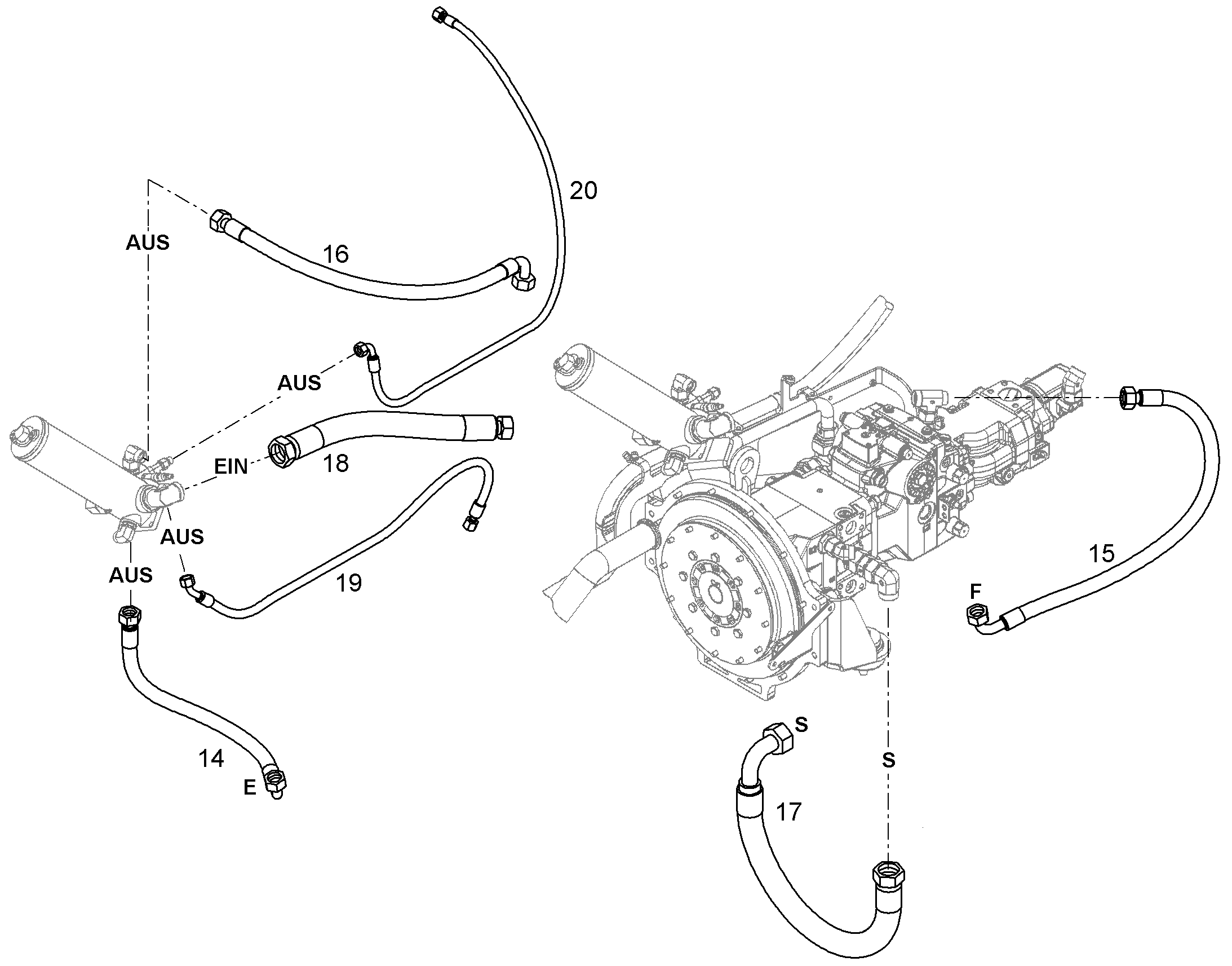 ШЛАНГ 6X1250 12229338 LIEBHERR