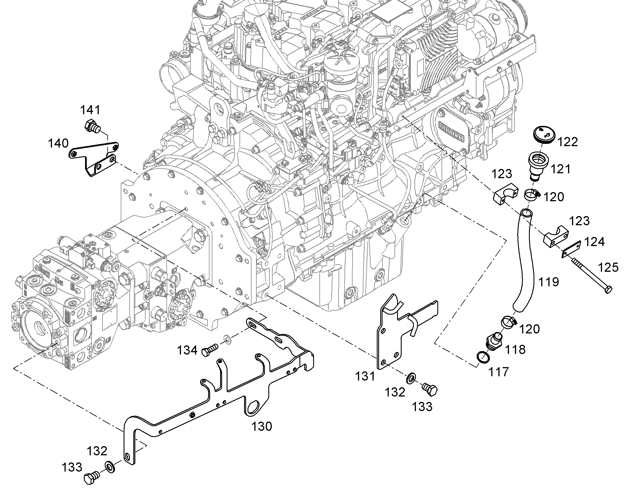 ДЕРЖАТЕЛЬ ШЛАНГА 12973271 LIEBHERR