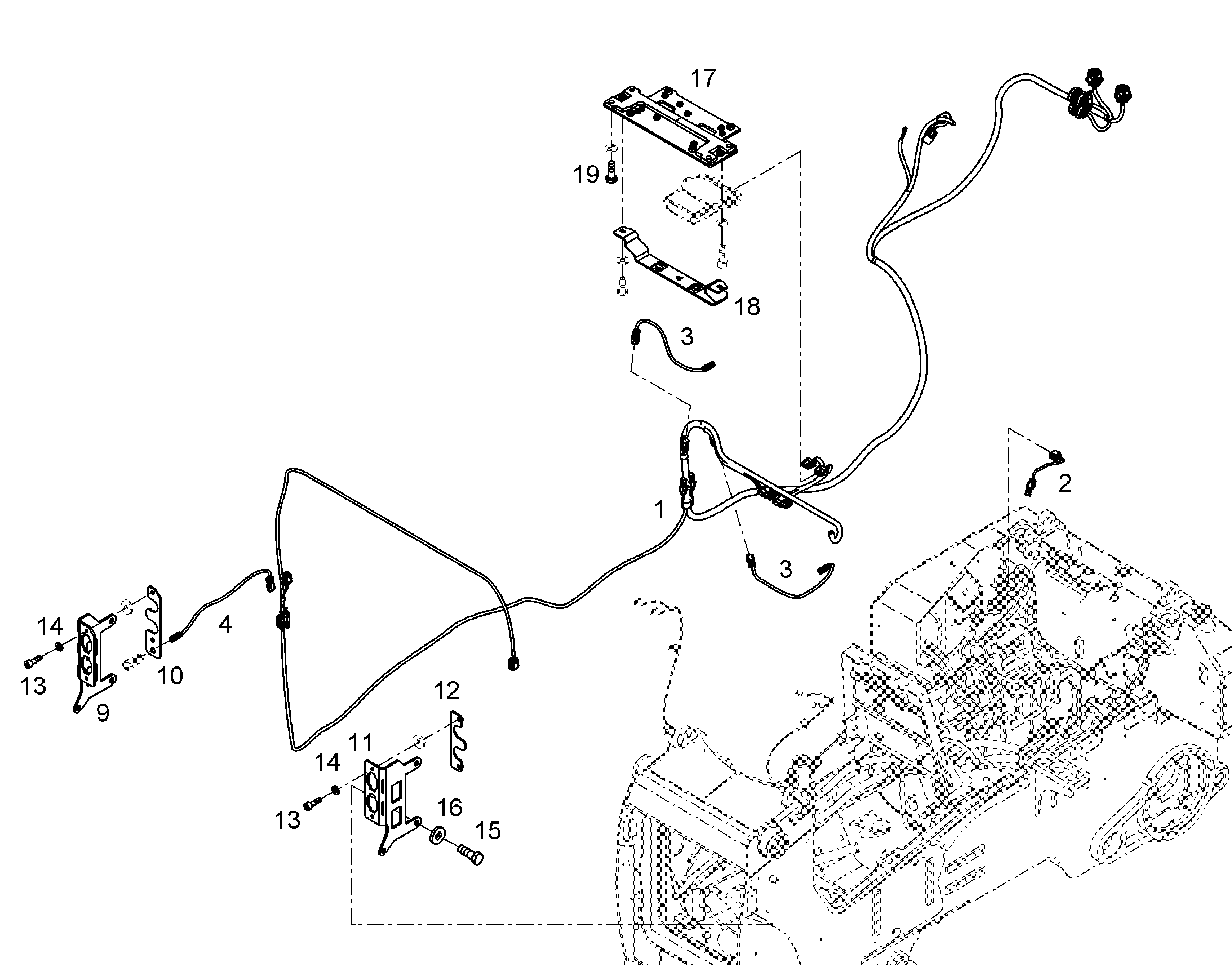 КОМПЛЕКТ КАБЕЛЕЙ W-GG-TTL 12880684 LIEBHERR