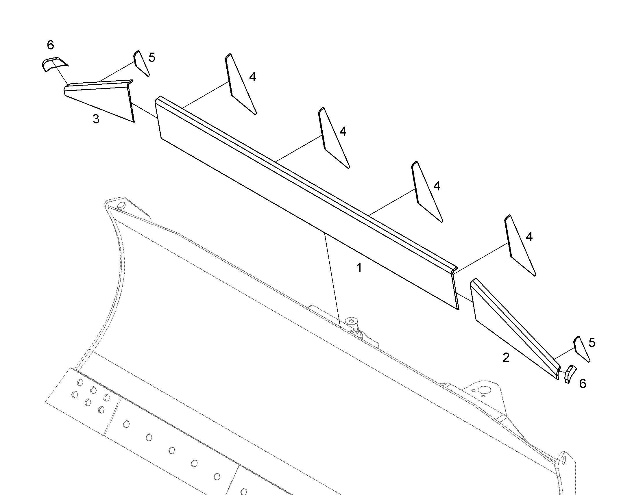 ПЛАСТИНА 6X240X624 12580644 LIEBHERR