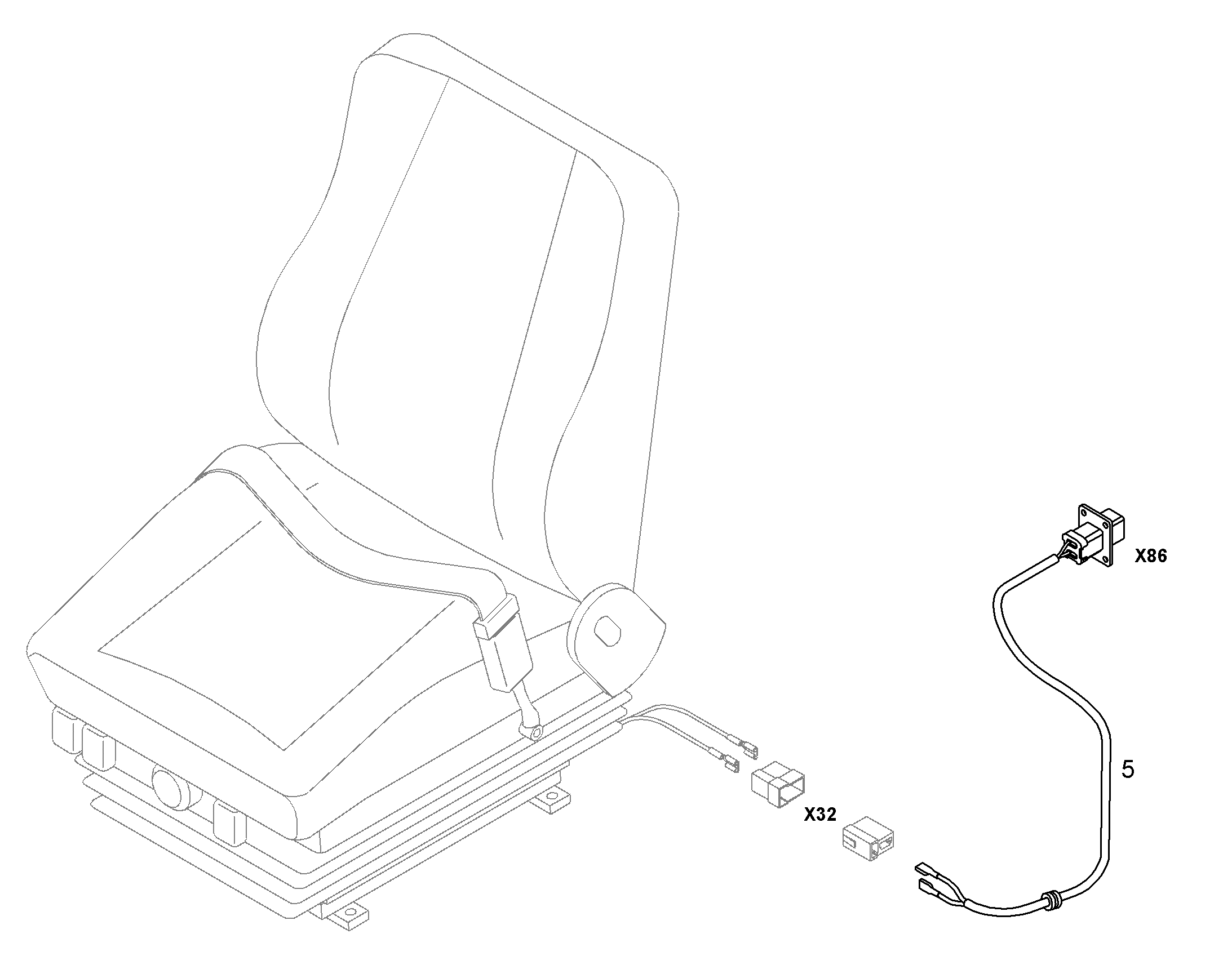 КОМПЛЕКТ КАБЕЛЕЙ W-SITZ 10321384 LIEBHERR