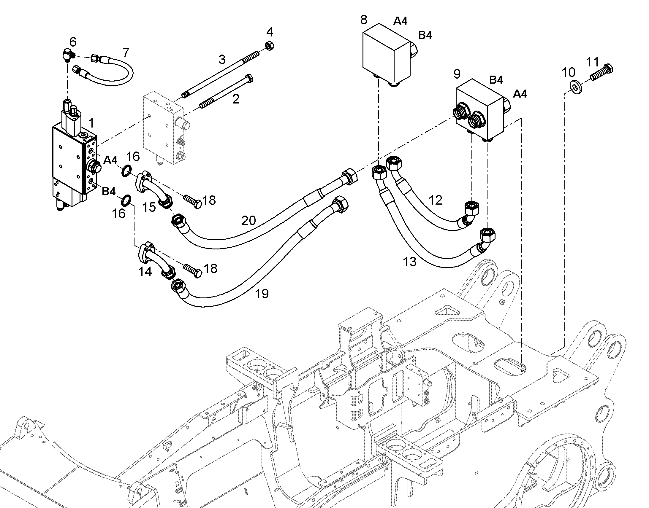 ШЛАНГ 20X800 12234891 LIEBHERR