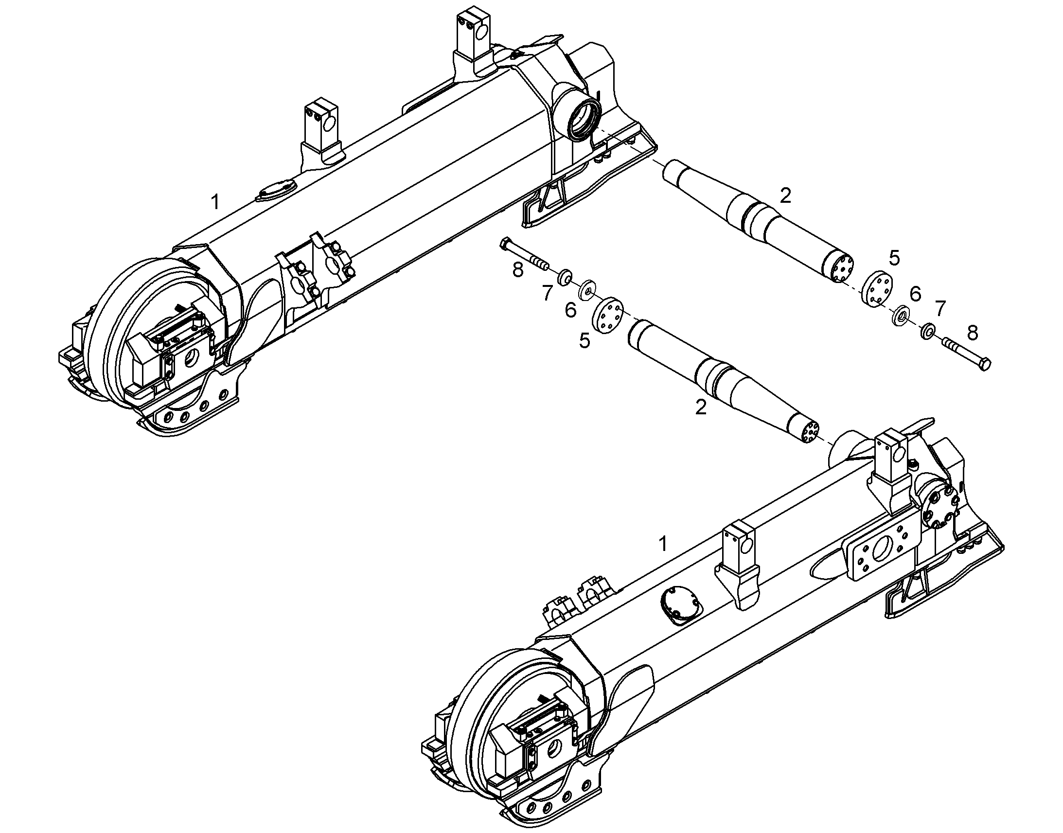 ТЕЛЕЖКИ ГУСЕНИЧНЫЕ В СБОРЕ 12588833 LIEBHERR