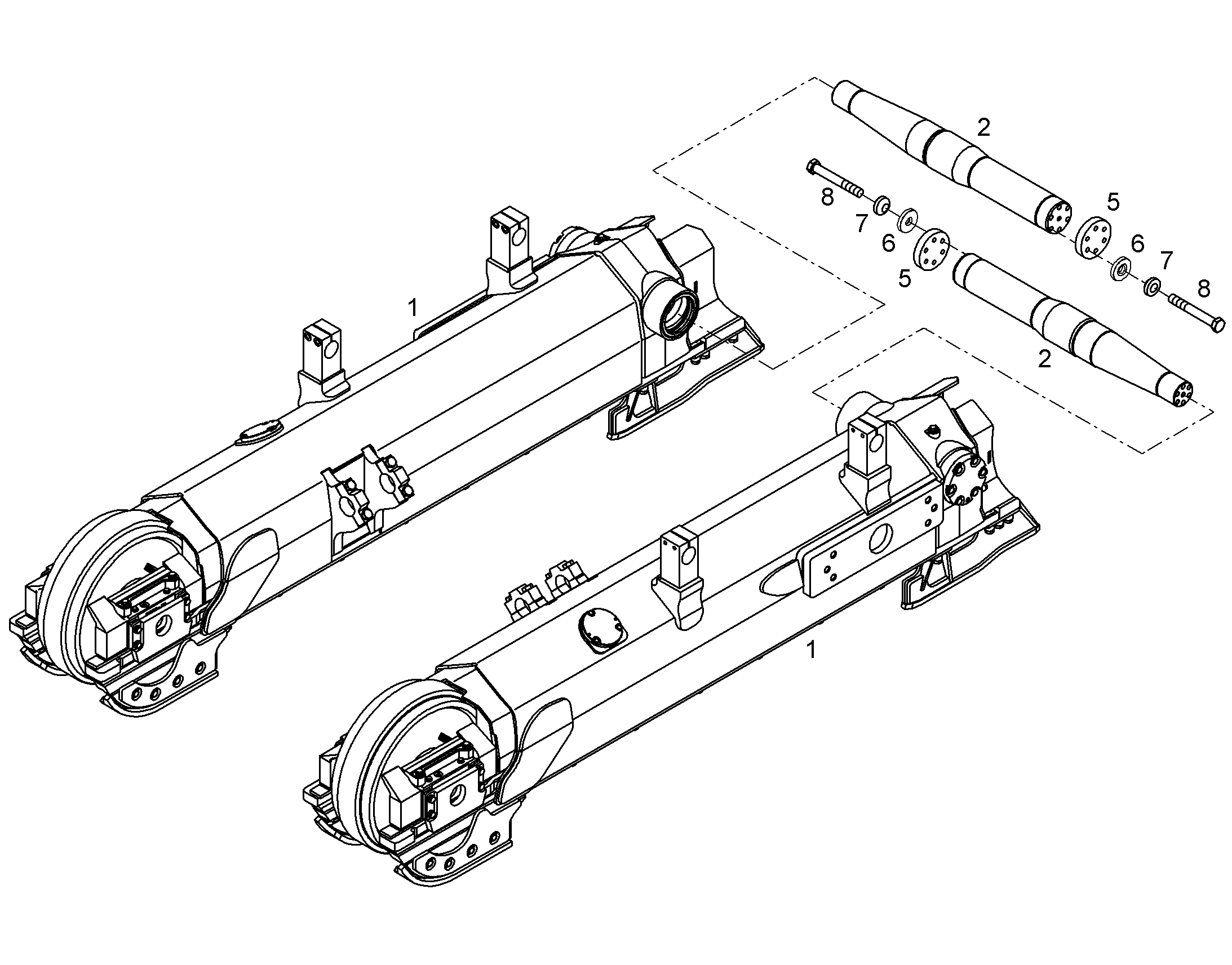 ТЕЛЕЖКИ ГУСЕНИЧНЫЕ В СБОРЕ 12588841 LIEBHERR