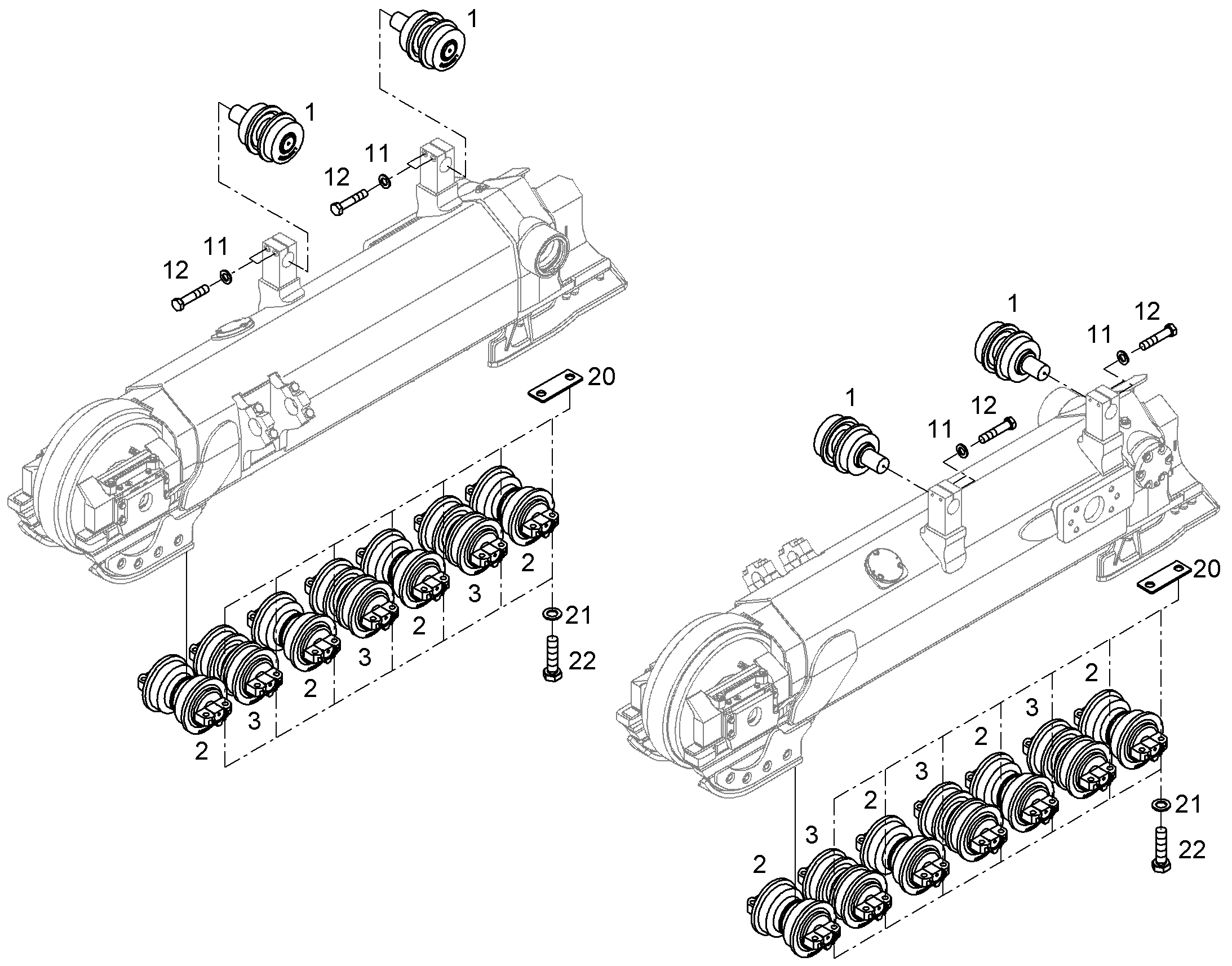 РОЛИК ПОДДЕРЖИВАЮЩИЙ D7H-HD 12235019 LIEBHERR