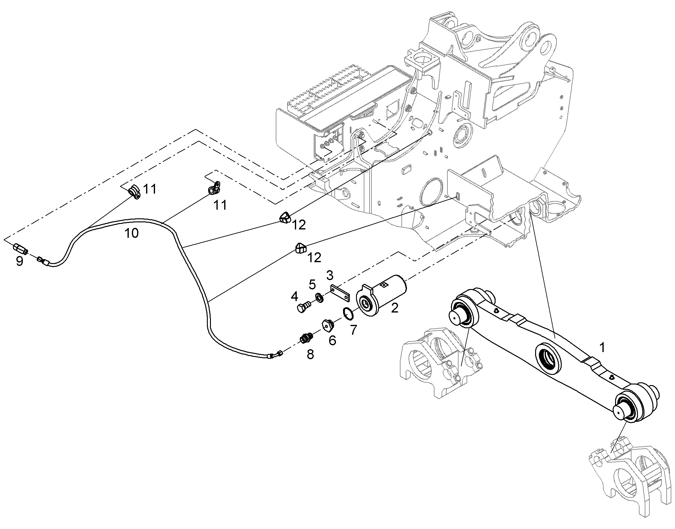 МОСТ КАЧАЮЩИЙСЯ 1830MM 12484675 LIEBHERR