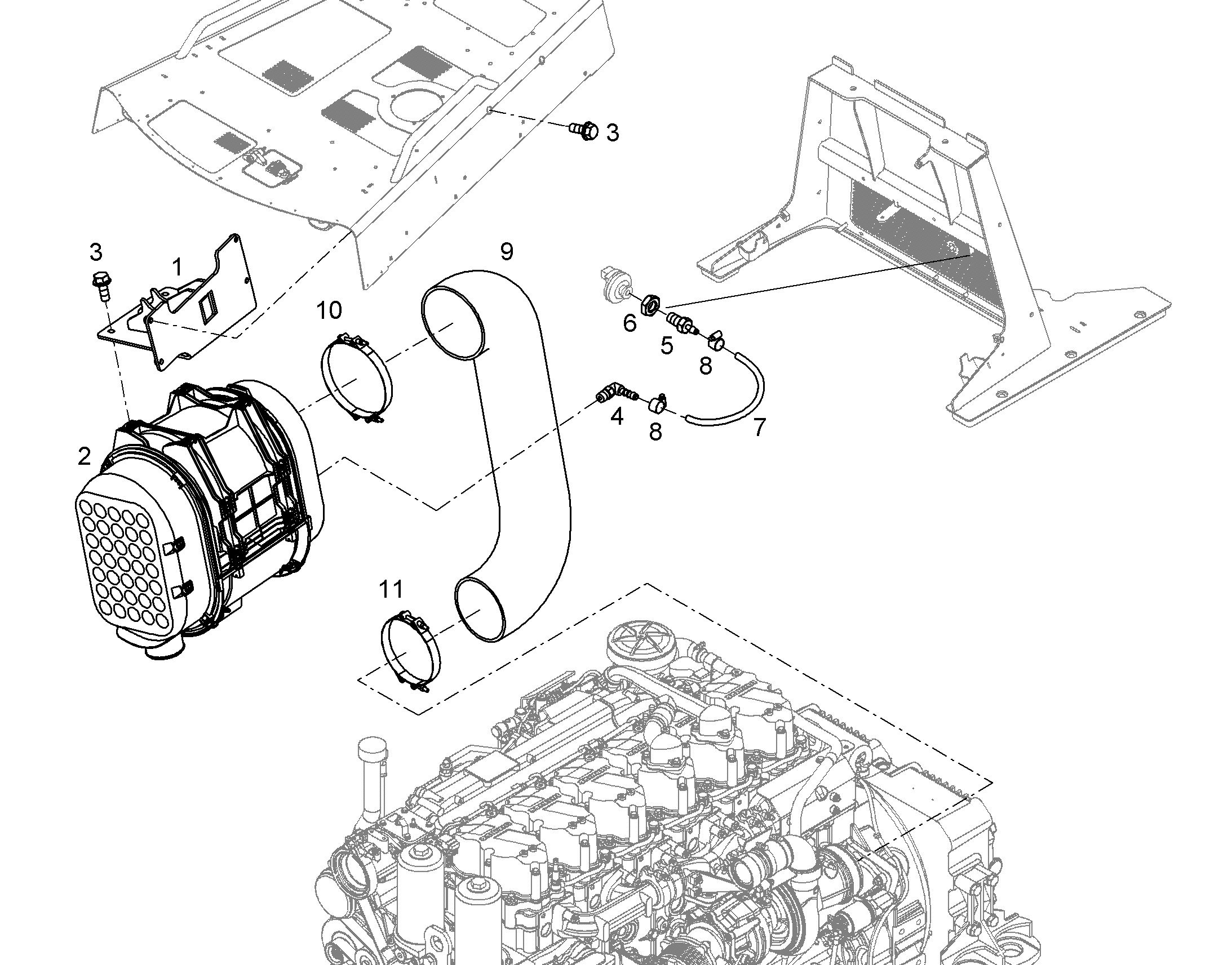КОНСОЛЬ ФИЛЬТРА 12818974 LIEBHERR