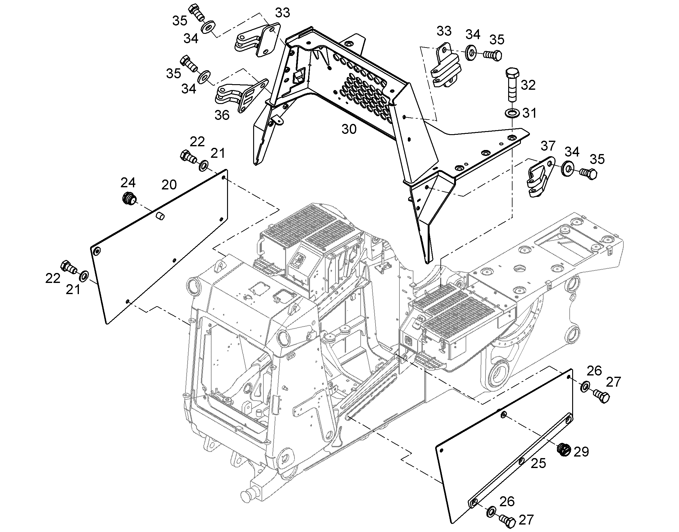 ПЕРЕГОРОДКА В СБОРЕ 12499170 LIEBHERR