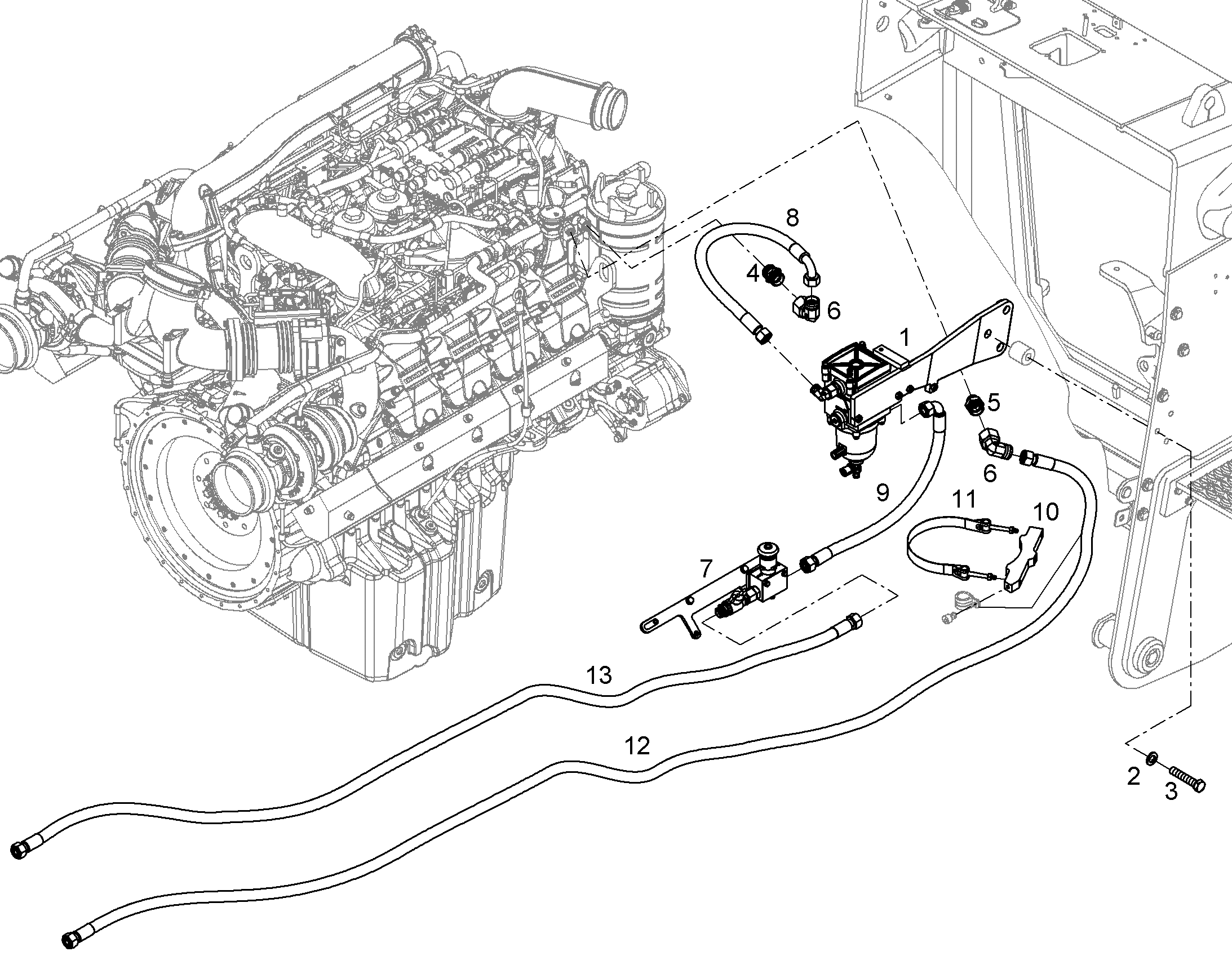 FUEL FILTER CPL. 12443339 LIEBHERR