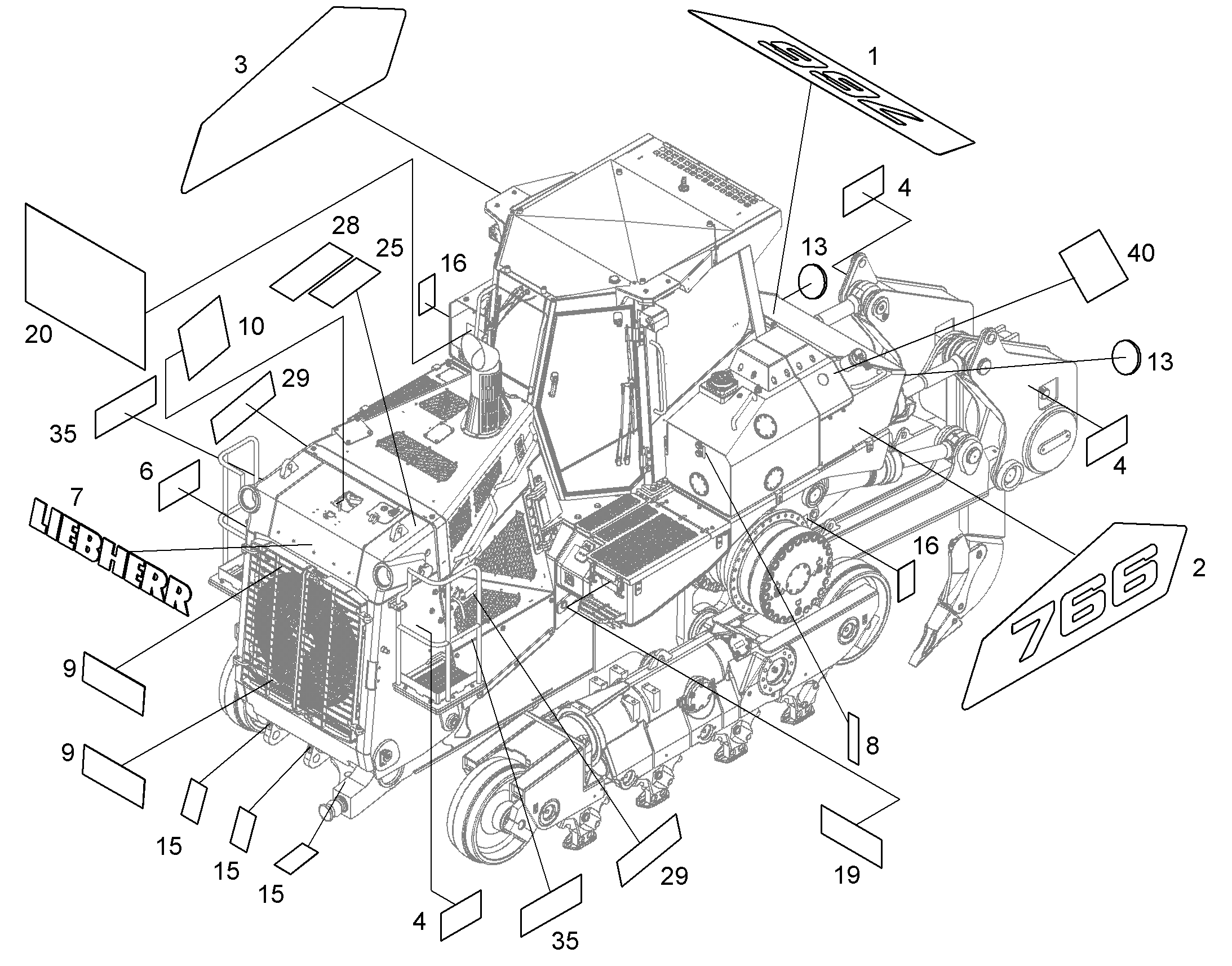 ТАБЛИЧКА 12923646 LIEBHERR