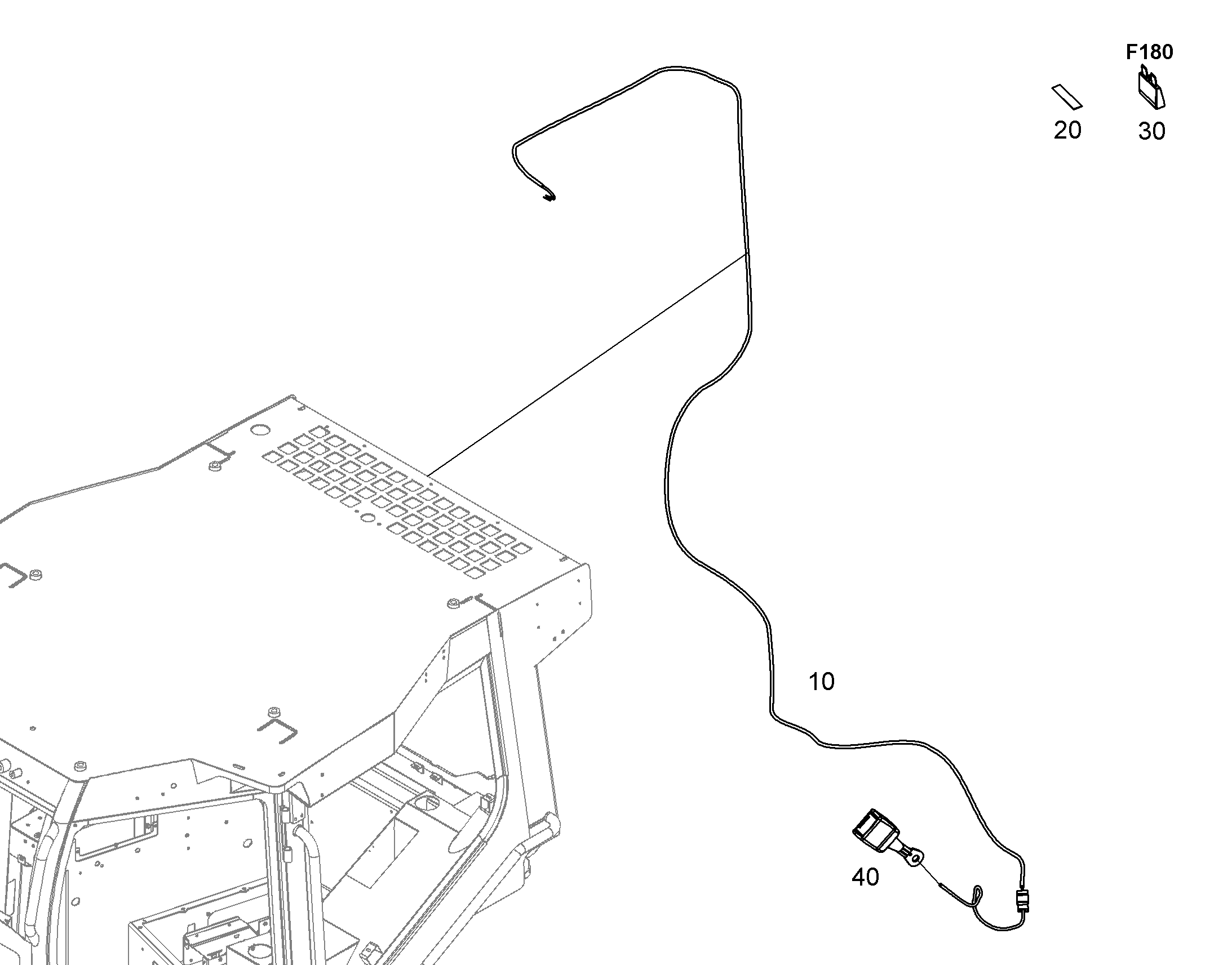 НАКЛЕЙКА 25mmX5mm 12983047 LIEBHERR