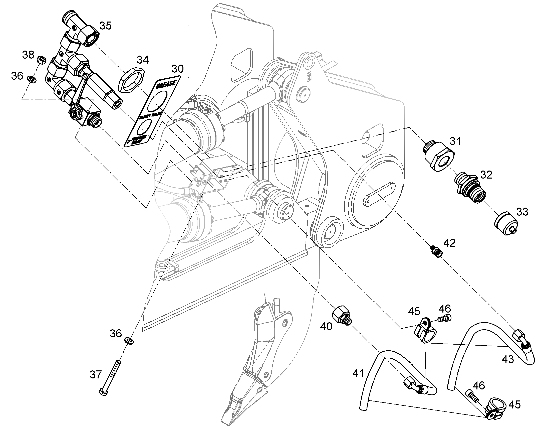 ШТУЦЕР РЕЗЬБ.Д/ПЕРЕГОРОДКИ SV 22L M45x2 IG 3/4' NPT 12947008 LIEBHERR