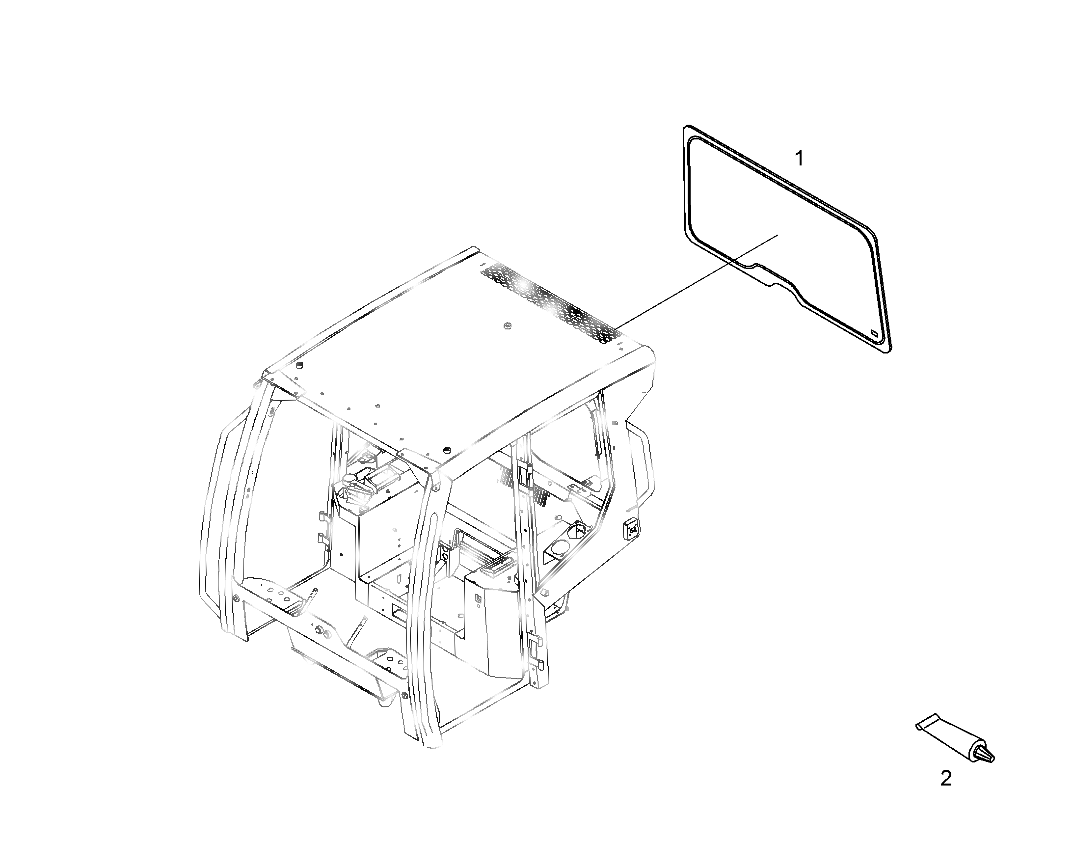 СТЕКЛО ЗАДНЕЕ 12945272 LIEBHERR