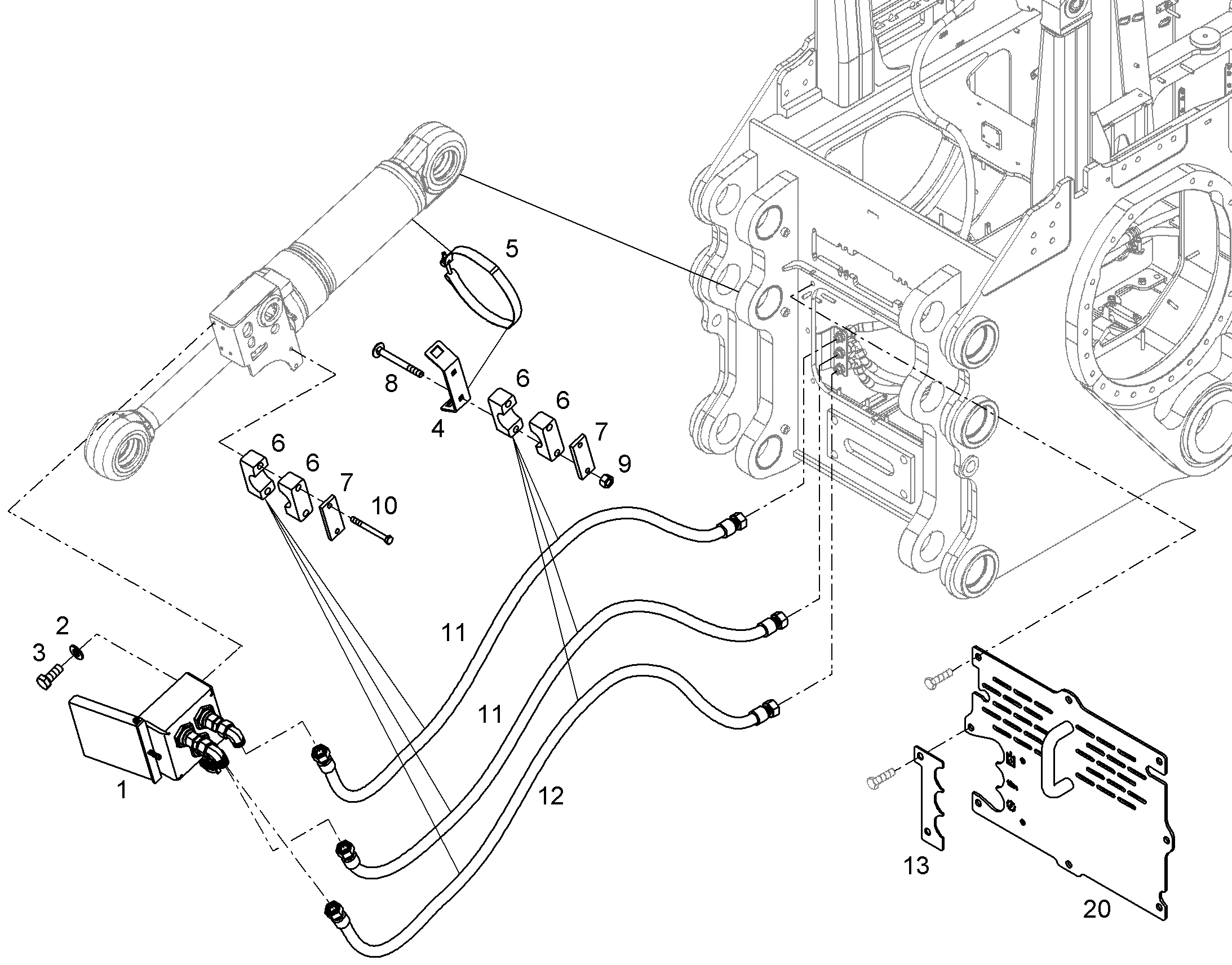 ХОМУТ ДЛЯ КРЕПЛЕНИЯ ТРУБ 12990286 LIEBHERR