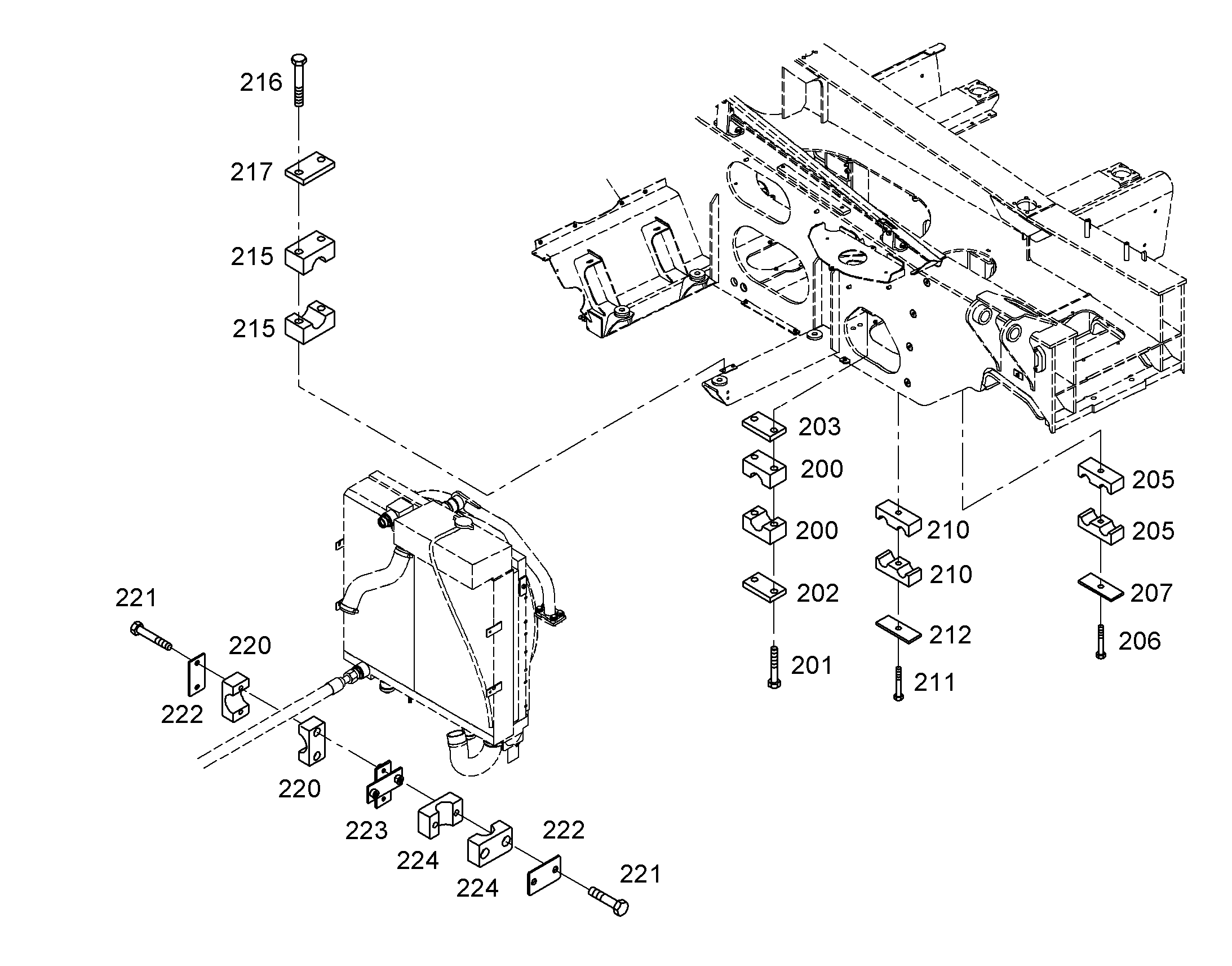 КЛЕММА ПОЛОВИННАЯ DIN 3015-1 L 5 R 32 PP SW 7410647 LIEBHERR