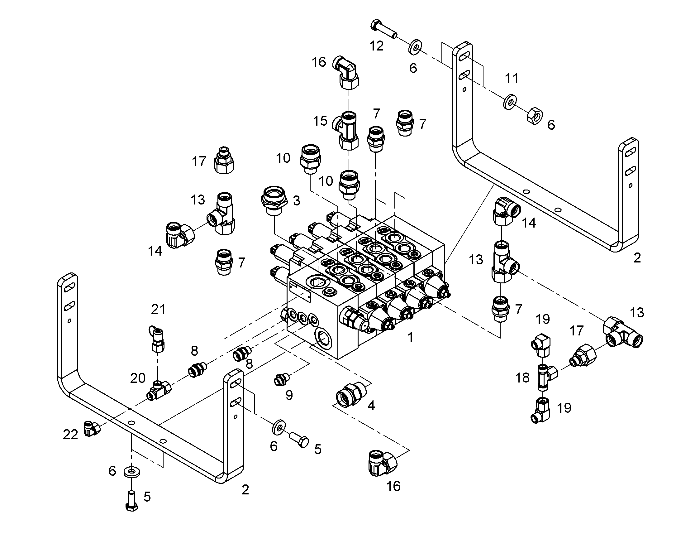 БЛОК УПРАВЛЕНИЯ 4-FACH-BLOCK 10015714 LIEBHERR