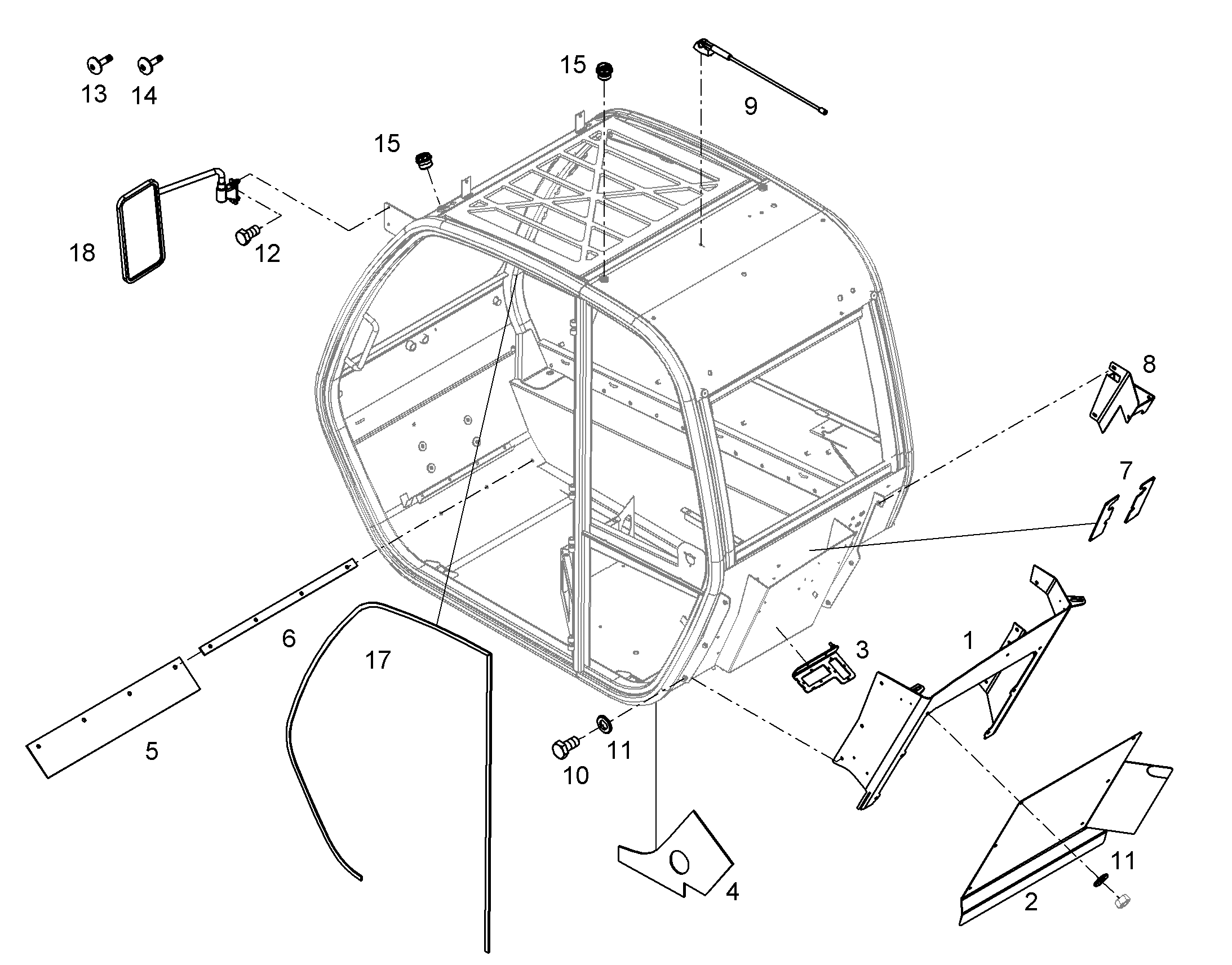 ЗЕРКАЛО ЗАДНЕГО ВИДА НАРУЖНОЕ 9411081 LIEBHERR