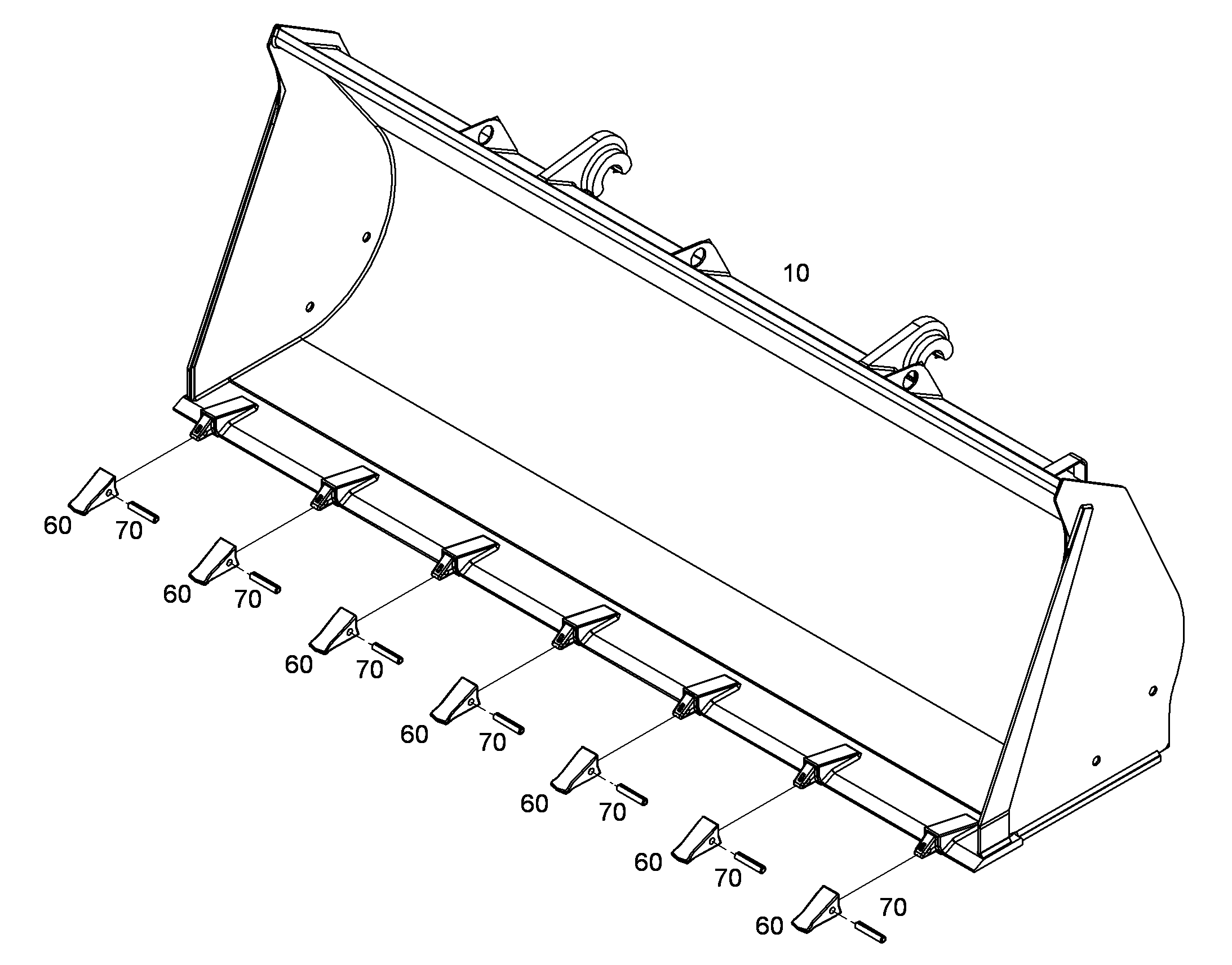 КОВШ LIEBHERR 2490mm 1m³ 10311869 LIEBHERR