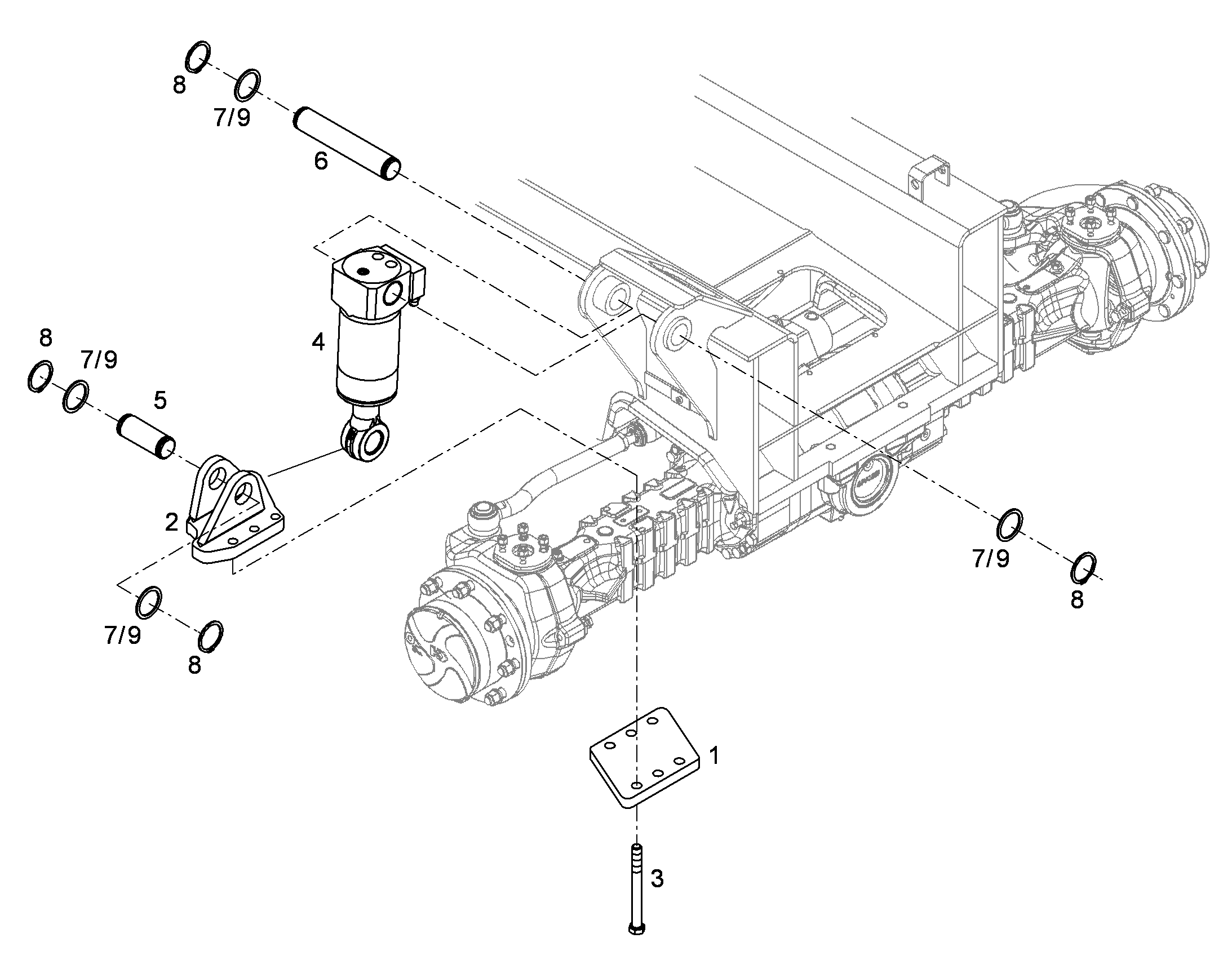 ПРЕДВАРИТ.МОНТАЖ ГИДРОЦИЛИНДРА 10314287 LIEBHERR