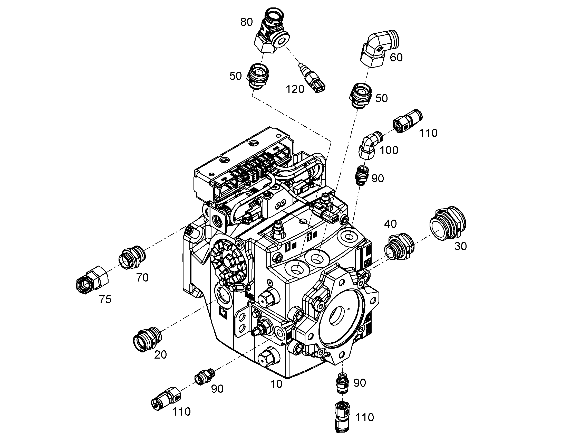 НАСОС АКСИАЛЬНОПОРШНЕВОЙ РЕГ. H1 P 100 100cm³/U 12208616 LIEBHERR