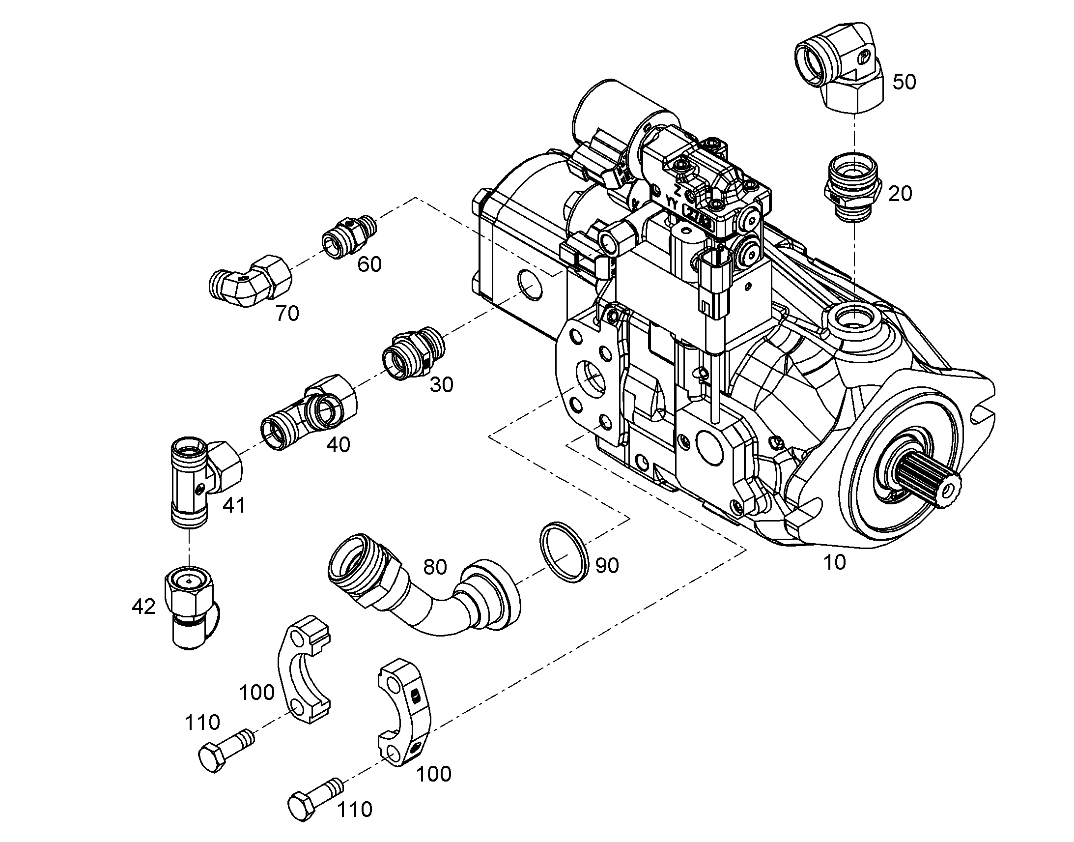 СДВОЕННЫЙ НАСОС MVP+PLP 84+14cm³/U 12209359 LIEBHERR