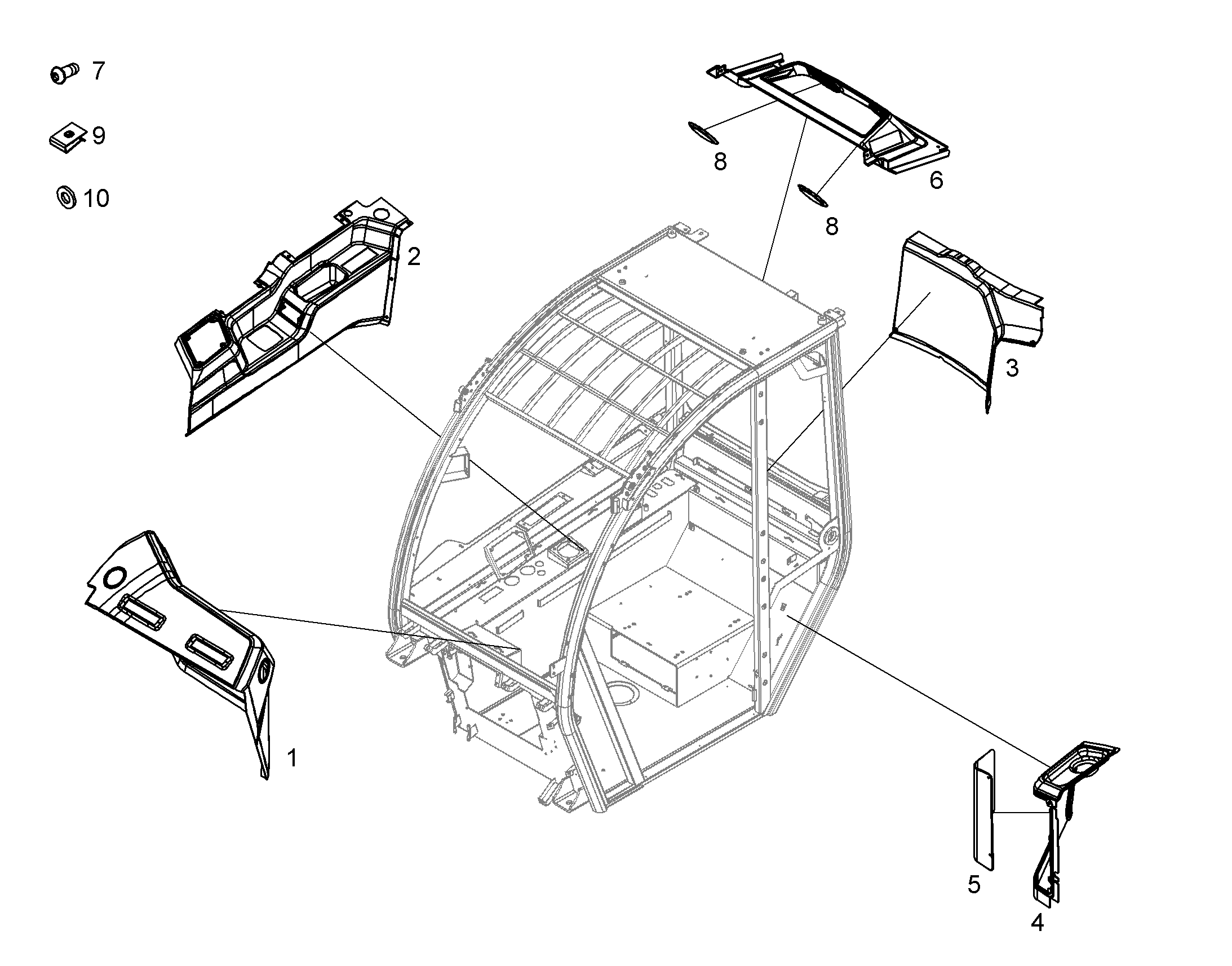 БОКОВАЯ ОБШИВКА 12471846 LIEBHERR