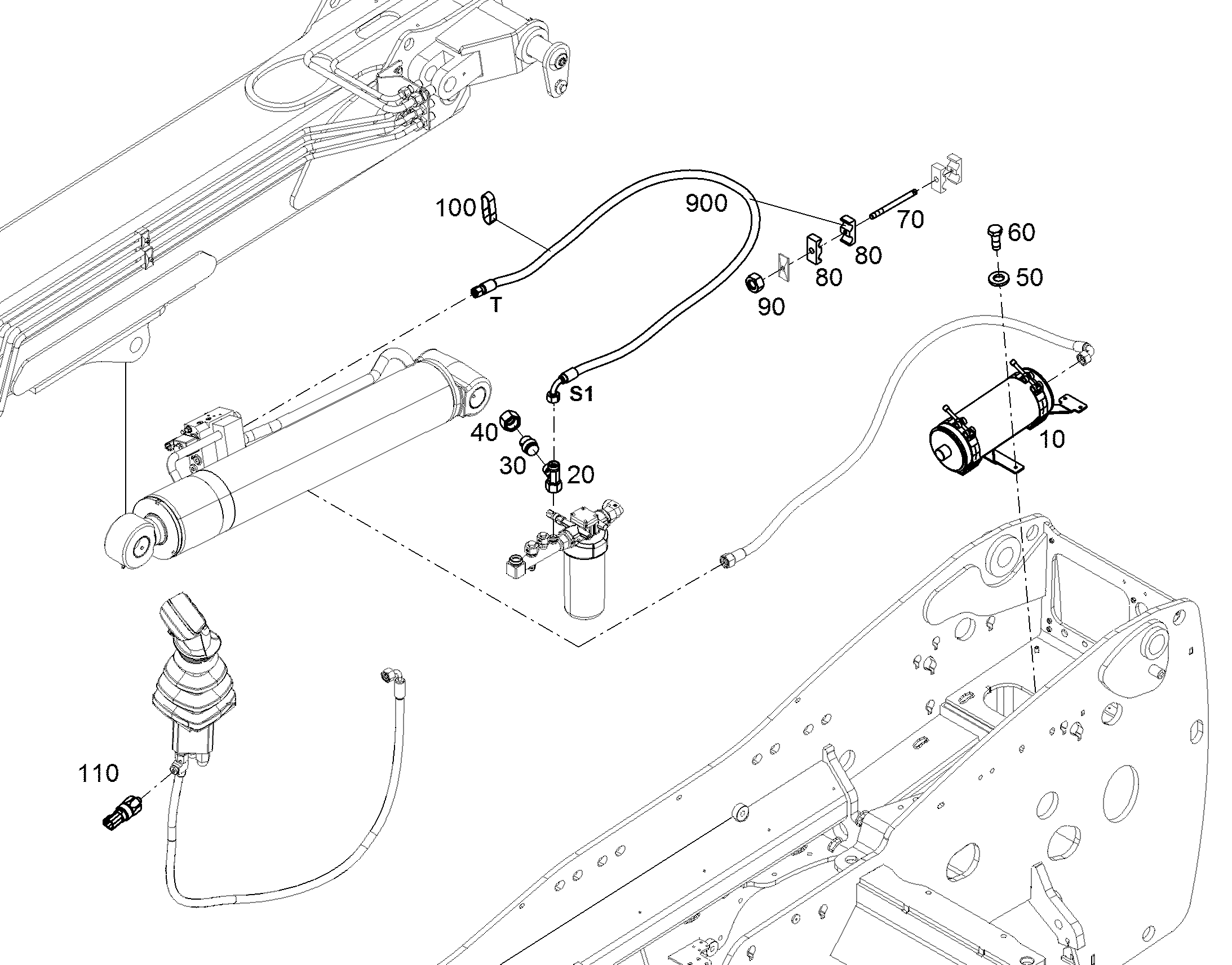 ПРЕДВ. УСТАНОВКА HUBWERKSDAEMPFUNG 12428274 LIEBHERR