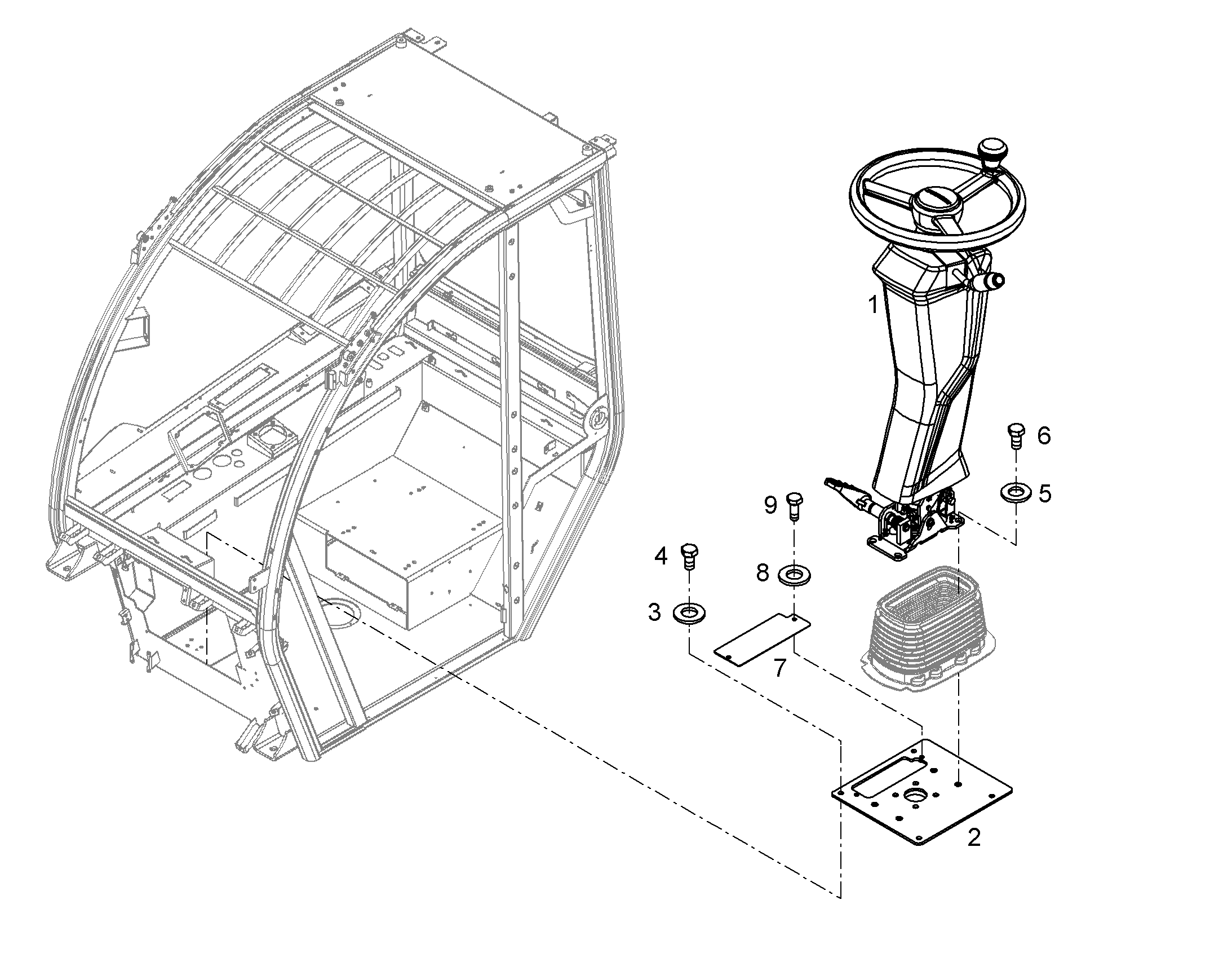 КОЛОНКА РУЛЕВАЯ 12422486 LIEBHERR
