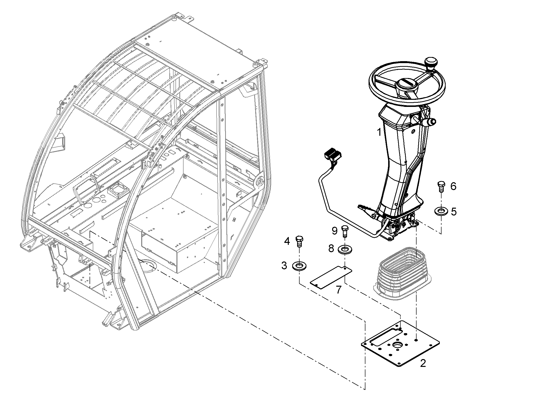 КОЛОНКА РУЛЕВАЯ 12465843 LIEBHERR