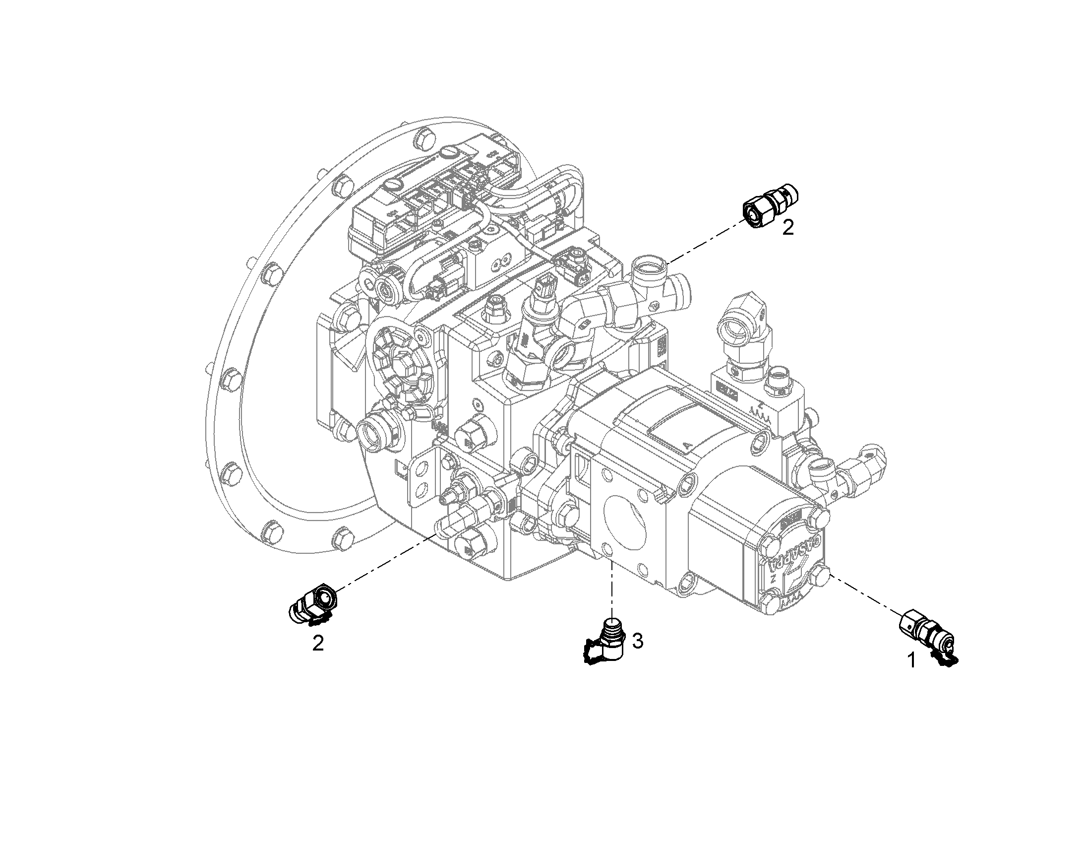 ШТУЦЕР ПОДКЛЮЧЕНИЯ МАНОМЕТРА 9/16-18 UNF 12214267 LIEBHERR